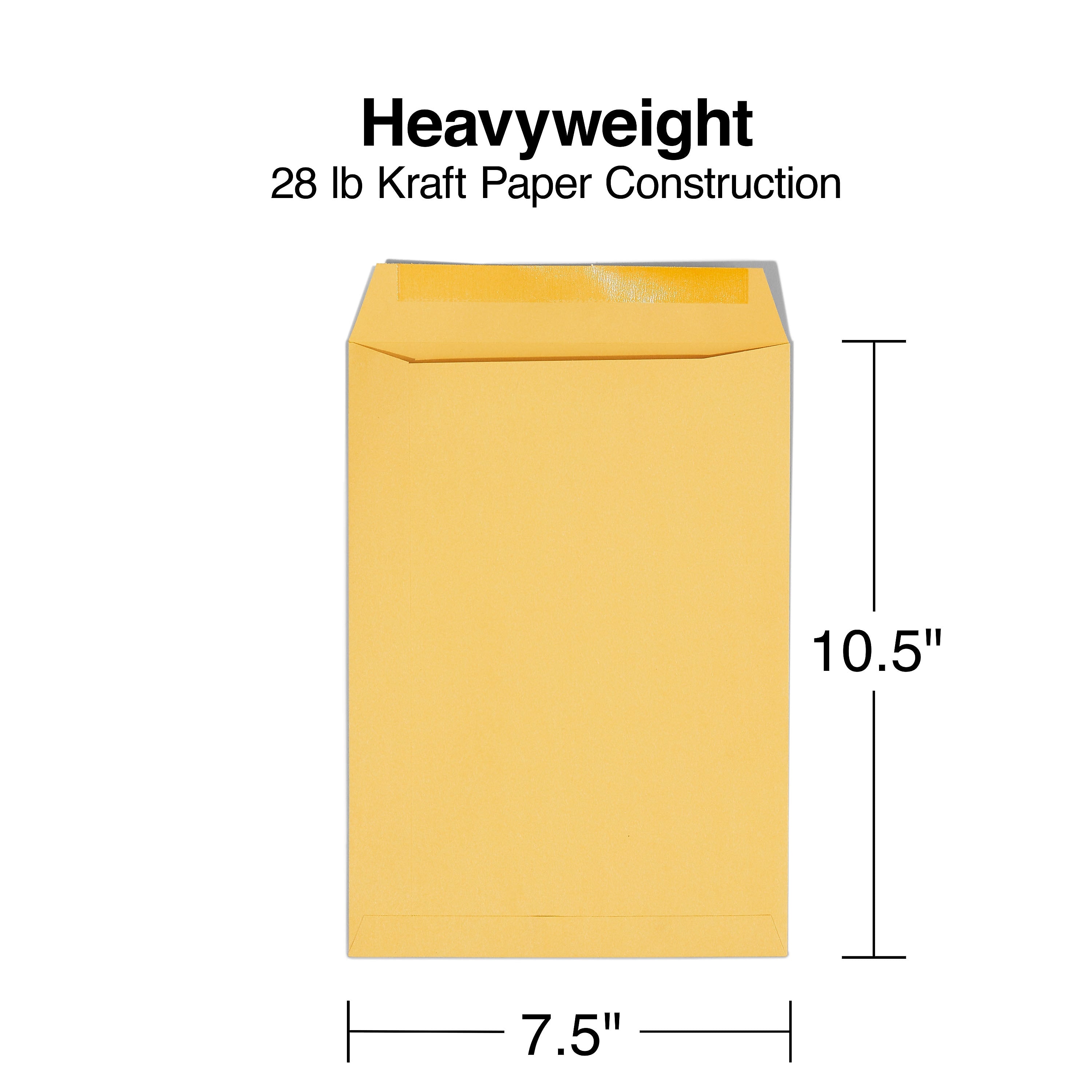 Staples Gummed Kraft Catalog Envelopes, 7.5