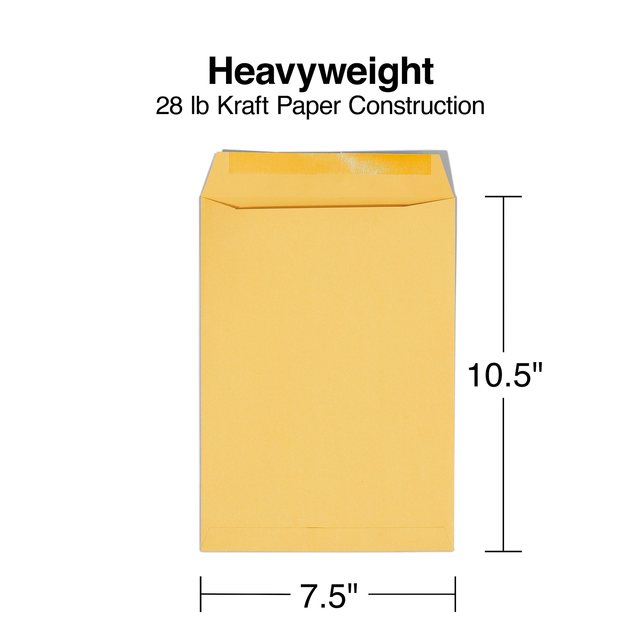 Staples Gummed Kraft Catalog Envelopes, 7.5