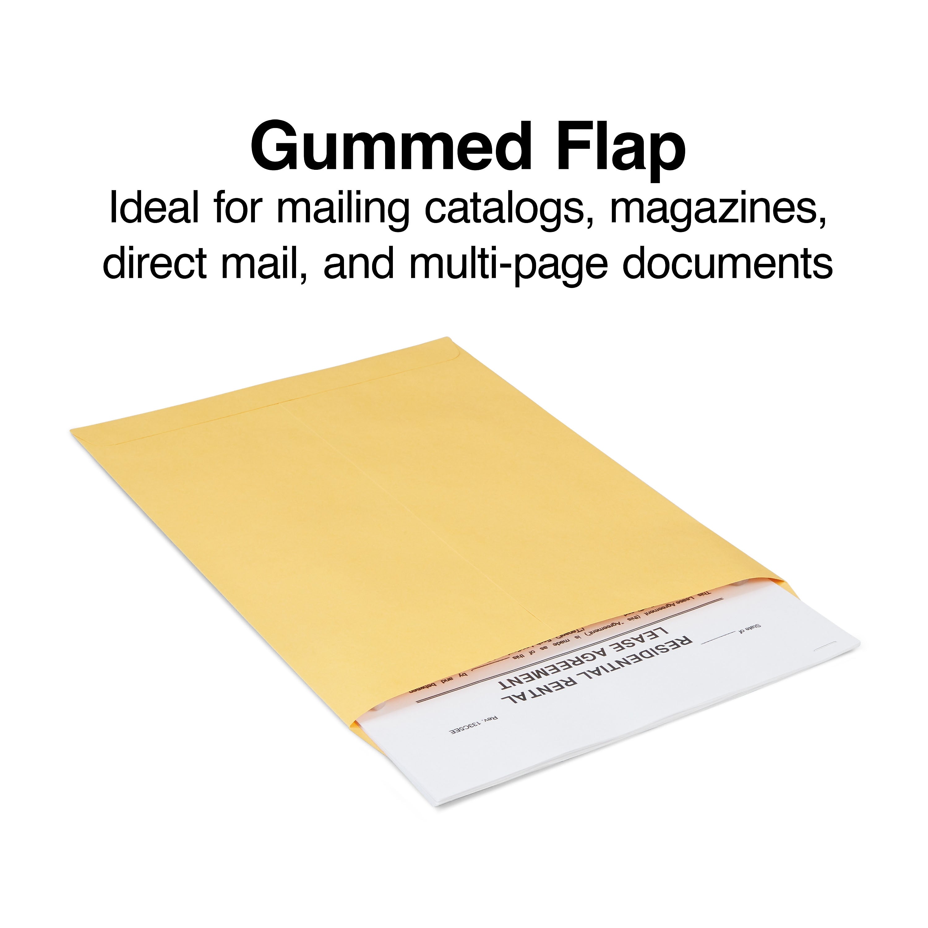 Staples Gummed Kraft Catalog Envelopes, 9