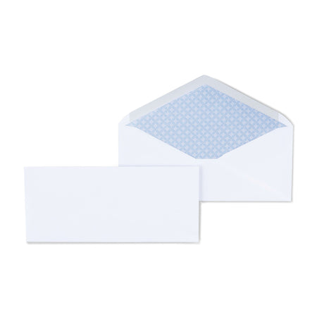 Staples Gummed Security Tinted #10 Business Envelopes, 4 1/8" x 9 1/2", White, 500/Box