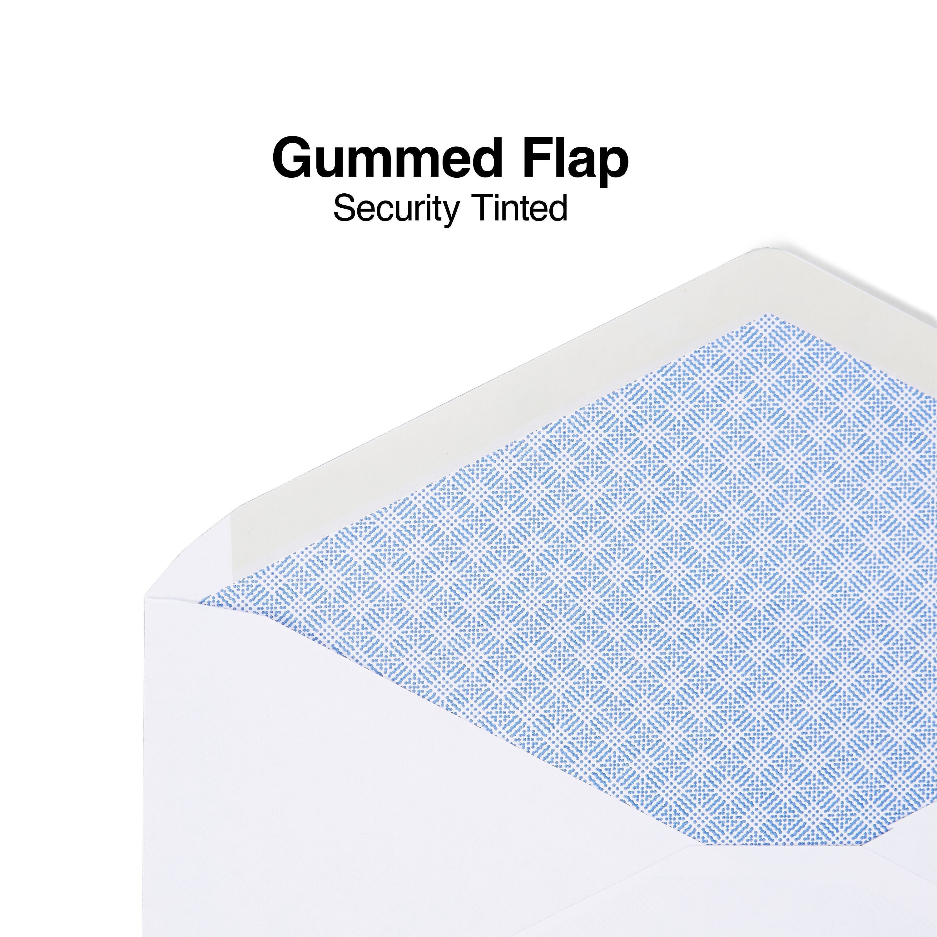 Staples Gummed Security Tinted #10 Business Envelopes, 4 1/8