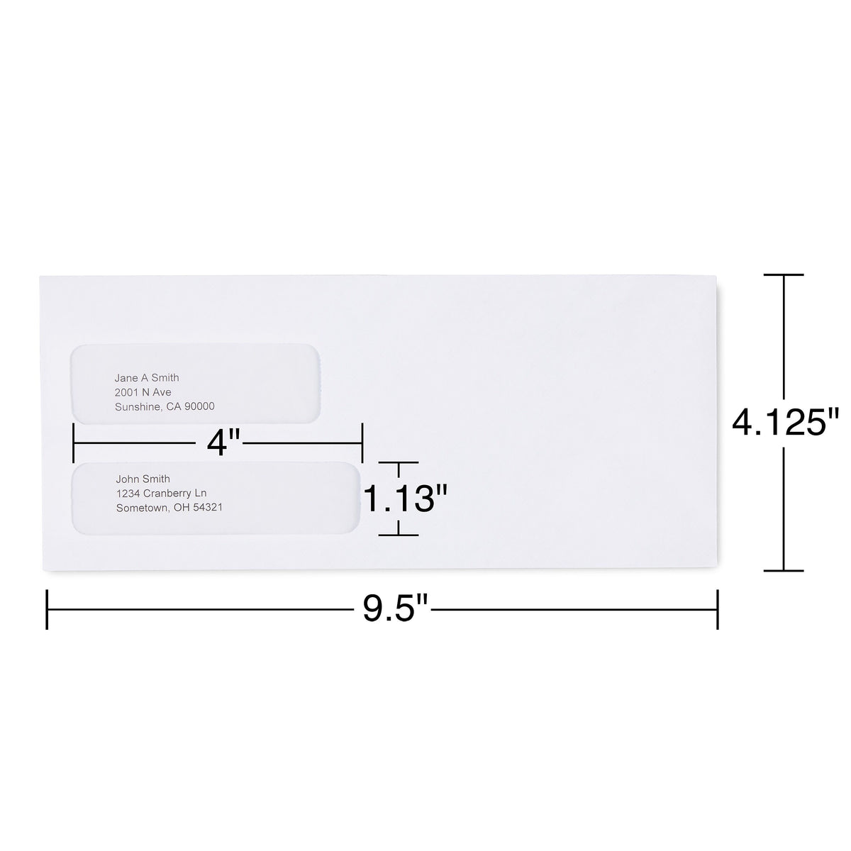 Staples Gummed Security Tinted #10 Business Envelopes, 4 1/8" x 9 1/2", White, 500/Box