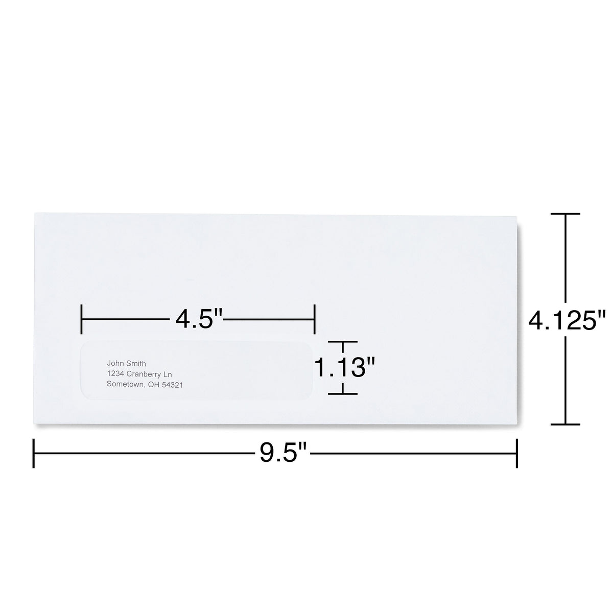 Staples Gummed Security Tinted #10 Business Window Envelopes, 4 1/8" x 9 1/2", White Wove, 500/Box