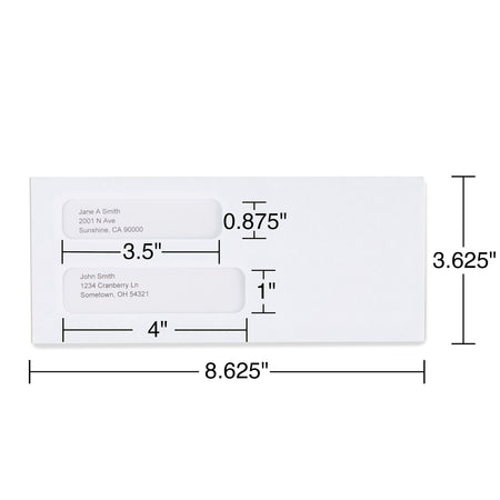 Staples Gummed Security Tinted #8 Business Envelopes, 3 5/8" x 8 5/8", White, 500/Box