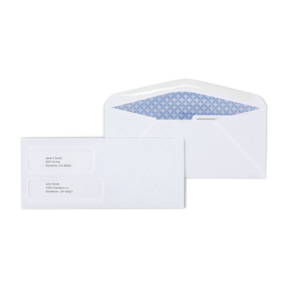 Staples Gummed Security Tinted #9 Business Envelopes, 3 7/8" x 8 7/8", White, 500/Box
