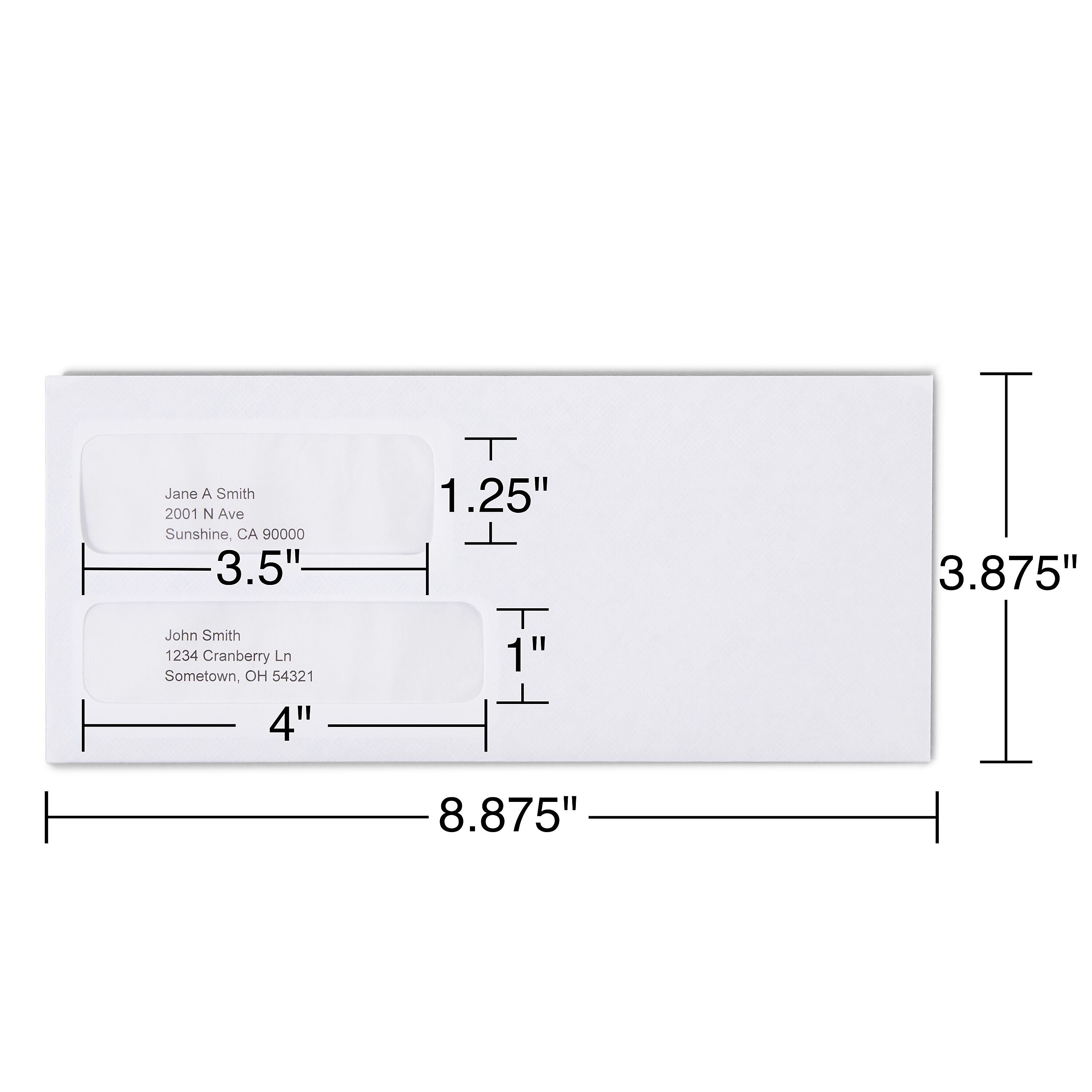 Staples Gummed Security Tinted #9 Business Envelopes, 3 7/8" x 8 7/8", White, 500/Box