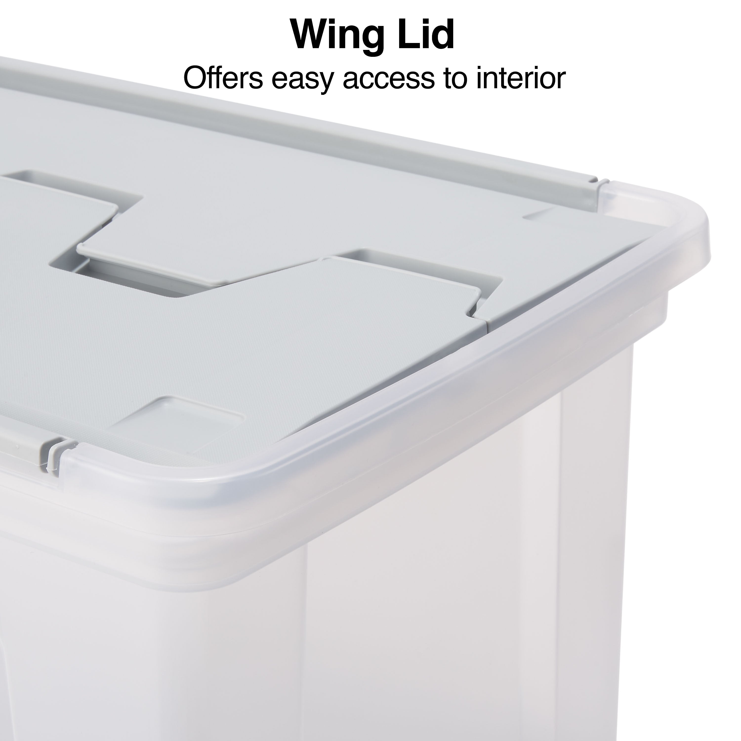 Staples Hanging File Box, Wing Lid, Letter Size, Clear