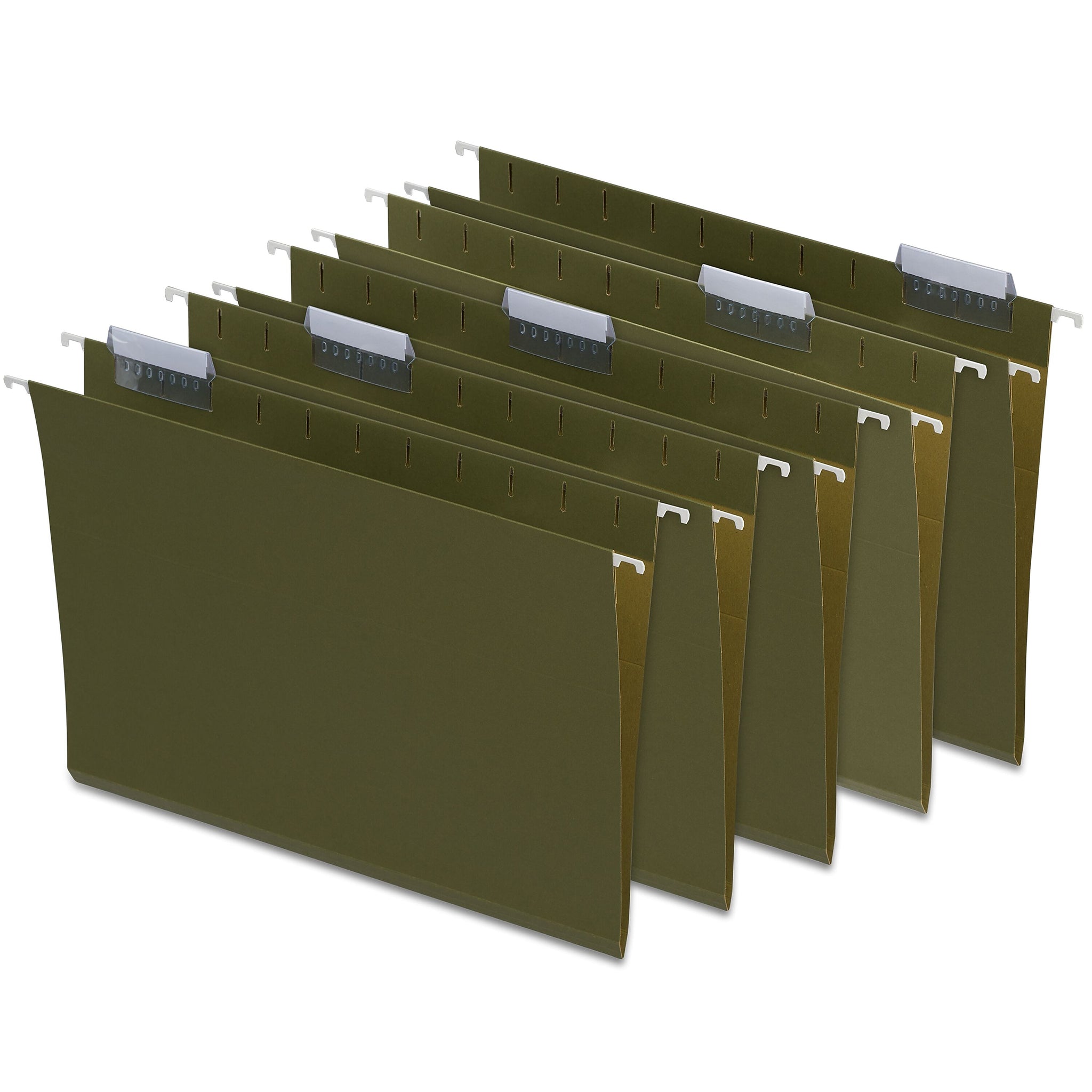 Staples Hanging File Folder, 1/5-Cut Tab, Letter Size, Standard Green, 50/Box