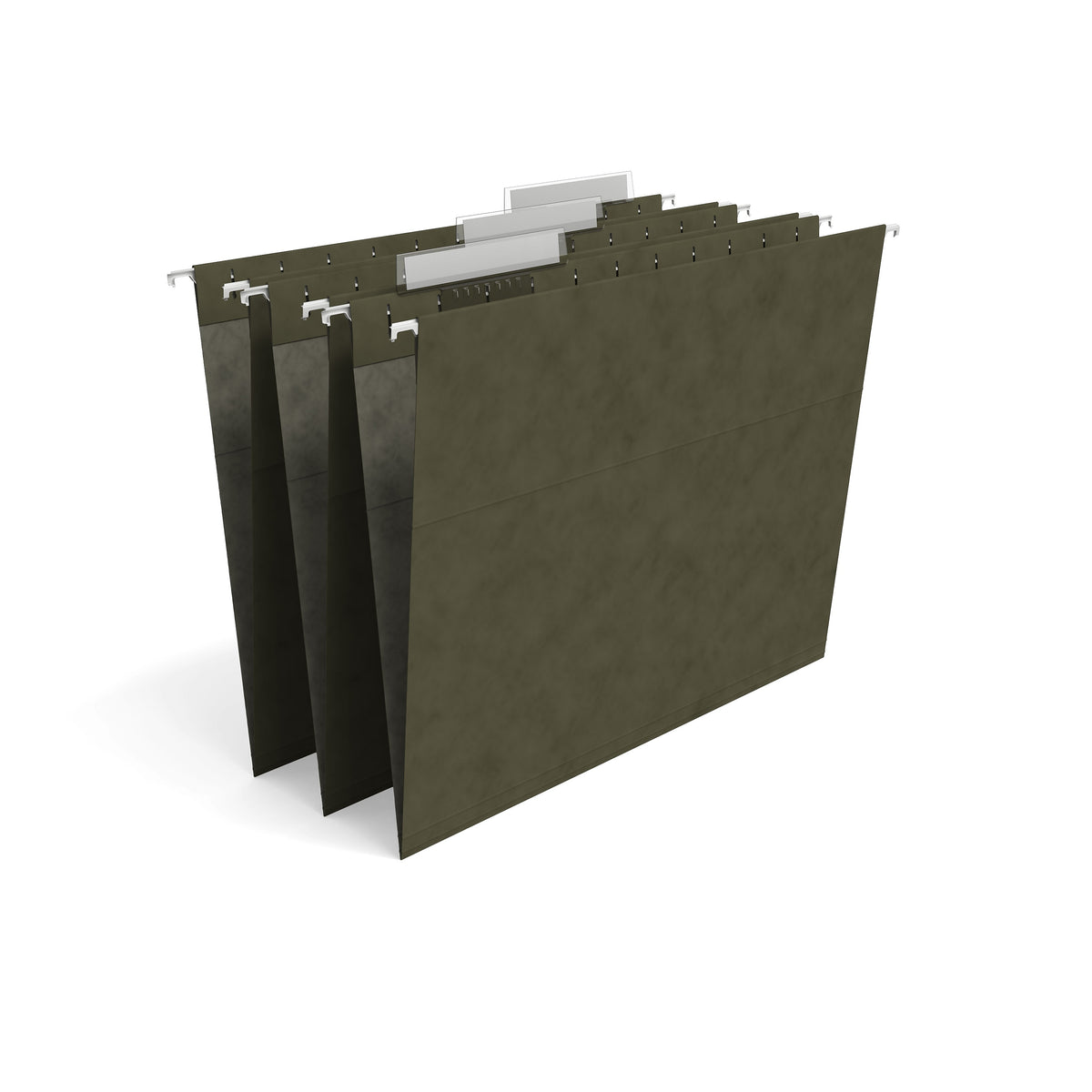 Staples® Hanging File Folder, 3-Tab, Letter Size, Standard Green, 250/Carton