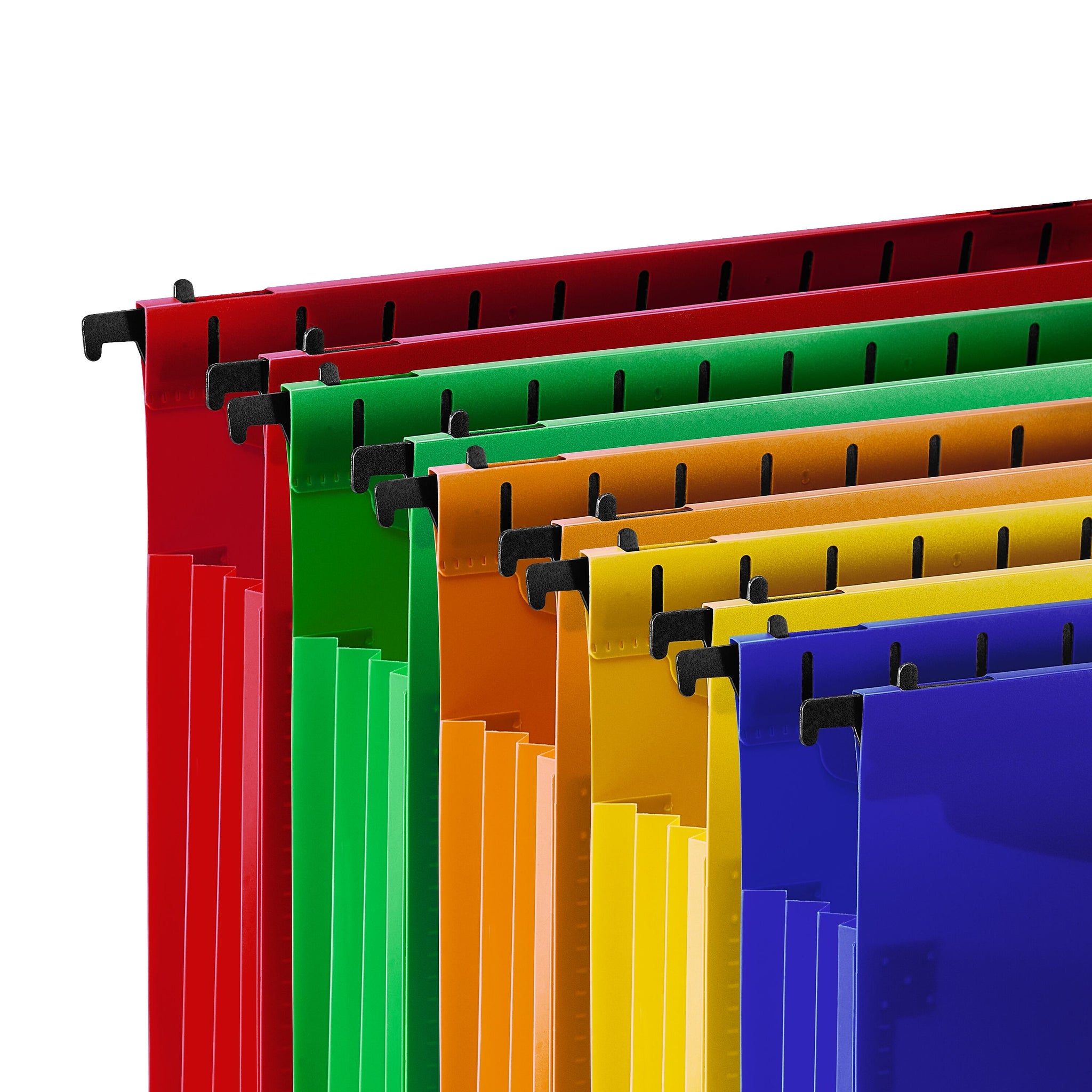 Staples® Hanging File Folder, 5-Tab, Letter Size, Assorted, 5/Pack