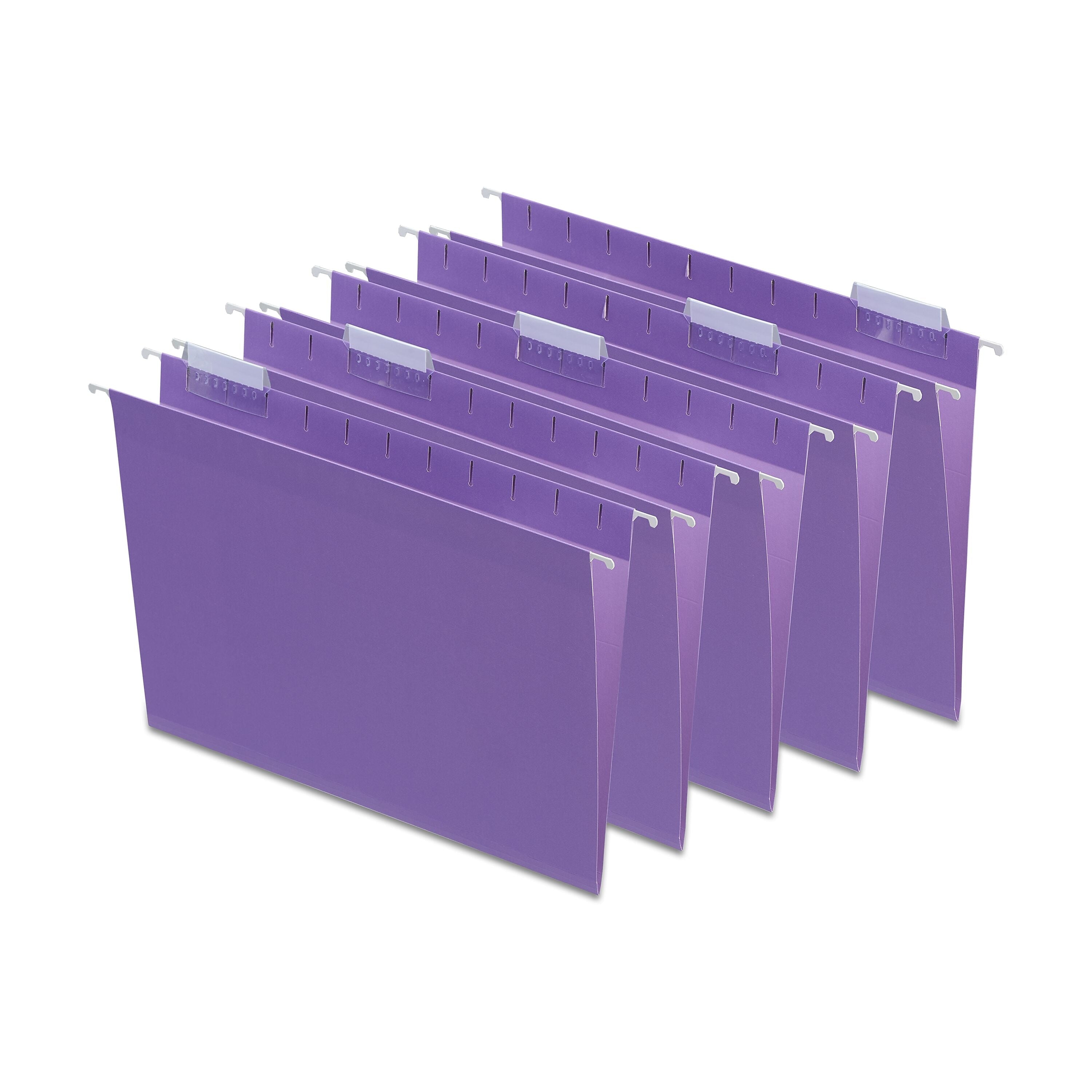 Staples Hanging File Folders, Letter, 1/5-Cut Tab, Letter Size, Purple, 25/Box