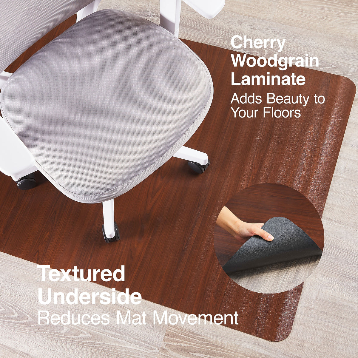 Staples® Hard Floor Chair Mat, 36" x 48'', Cherry