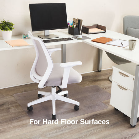 Staples® Hard Floor Chair Mat with Lip, 36" x 48'', Clear