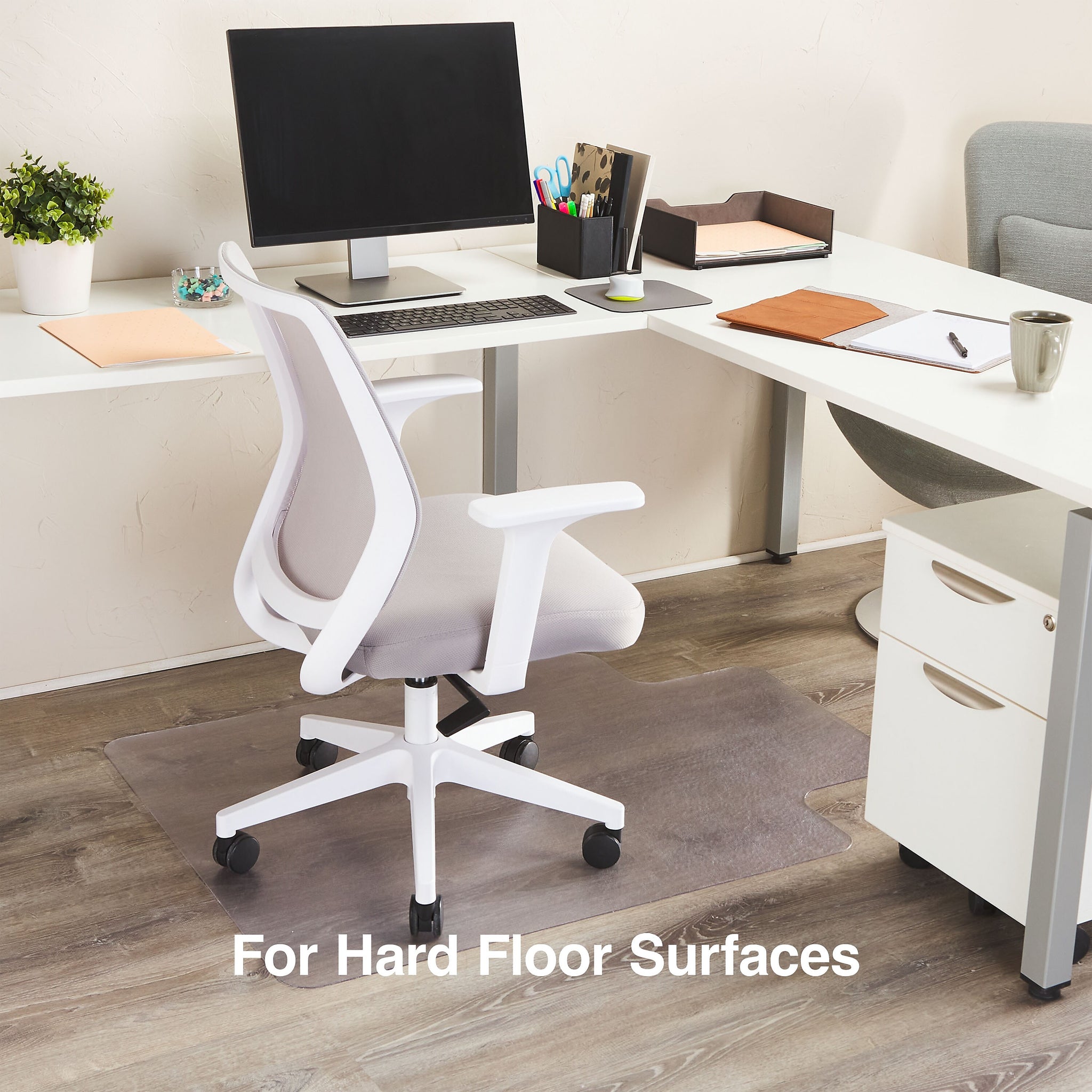 Staples® Hard Floor Chair Mat with Lip, 36