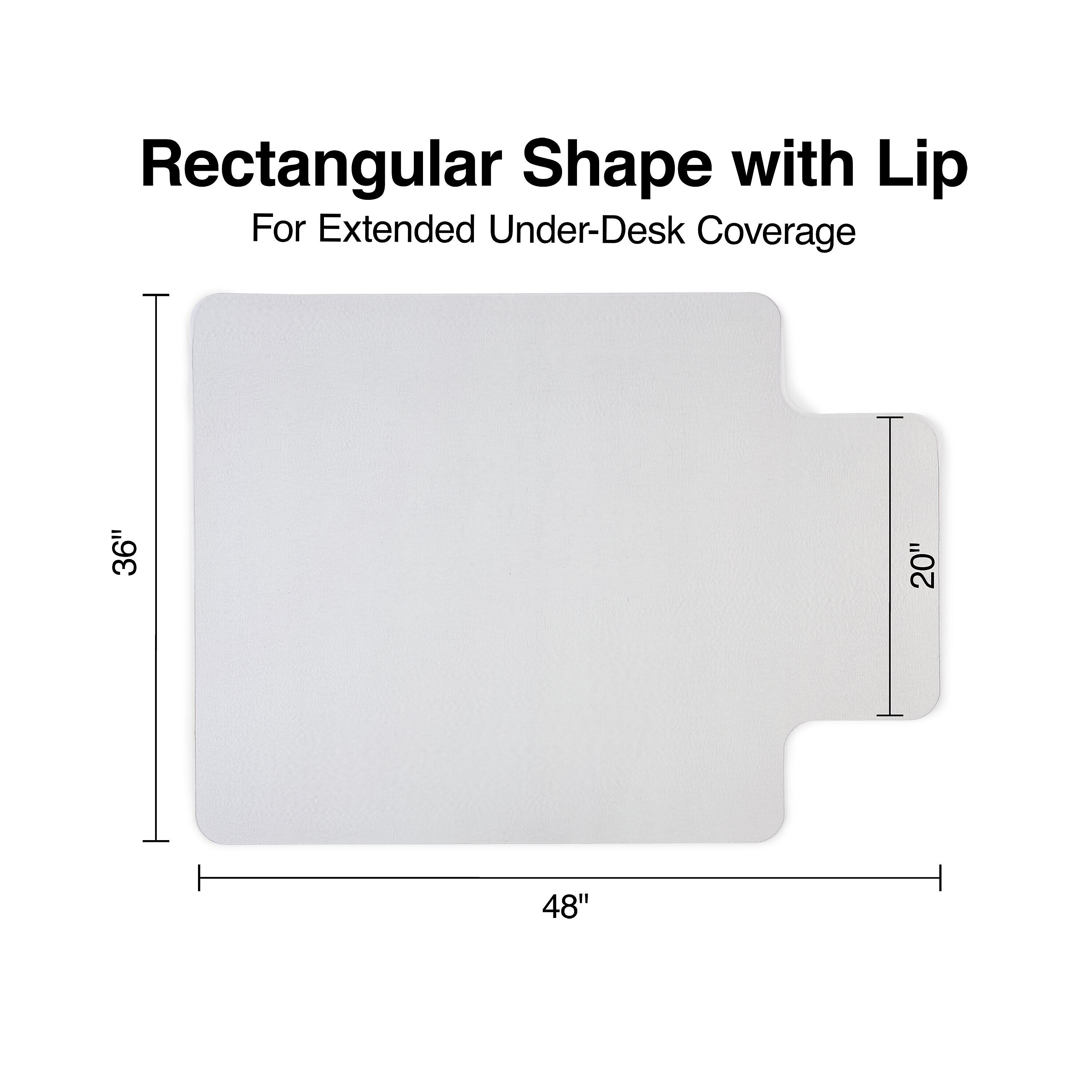 Staples® Hard Floor Chair Mat with Lip, 36