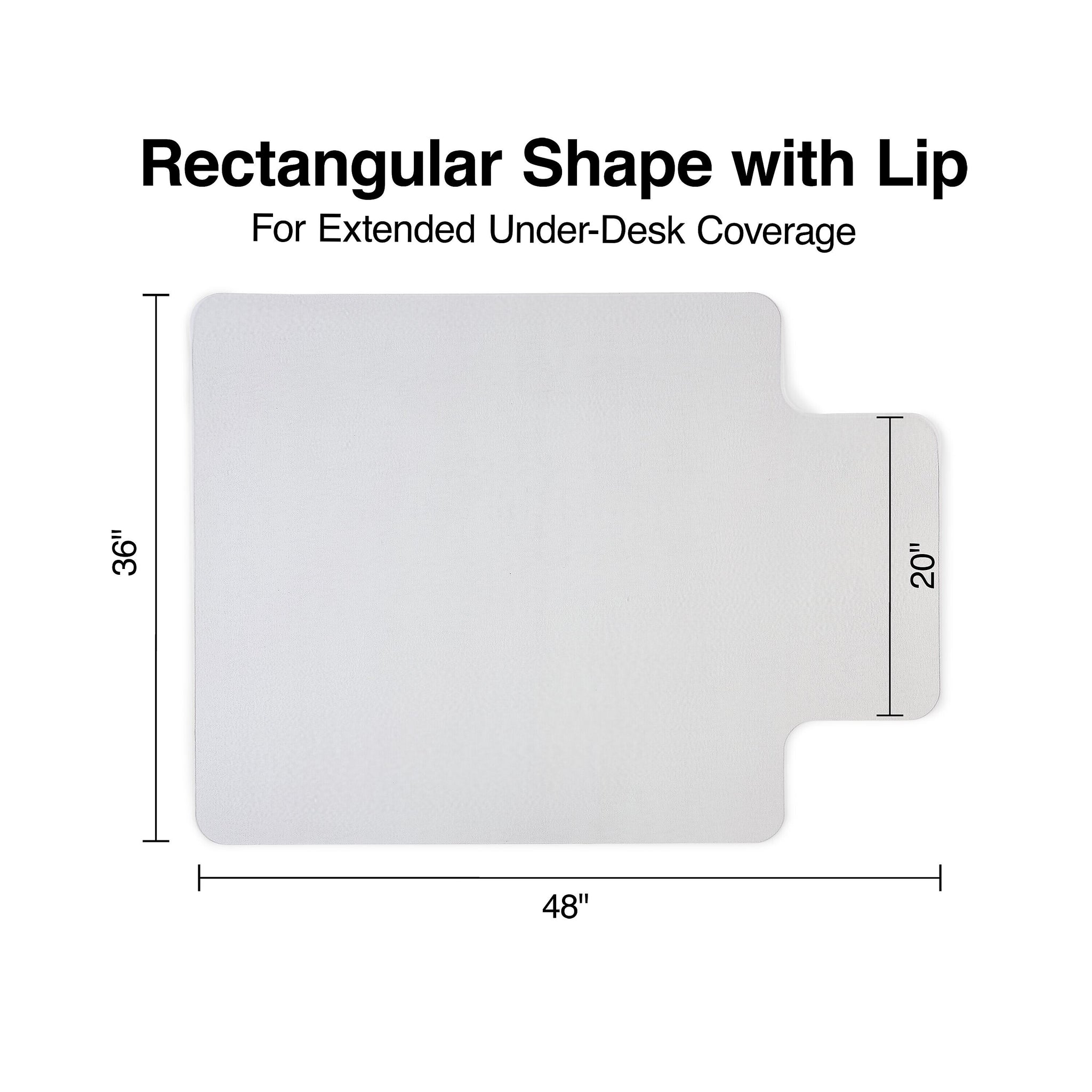 Staples® Hard Floor Chair Mat with Lip, 36