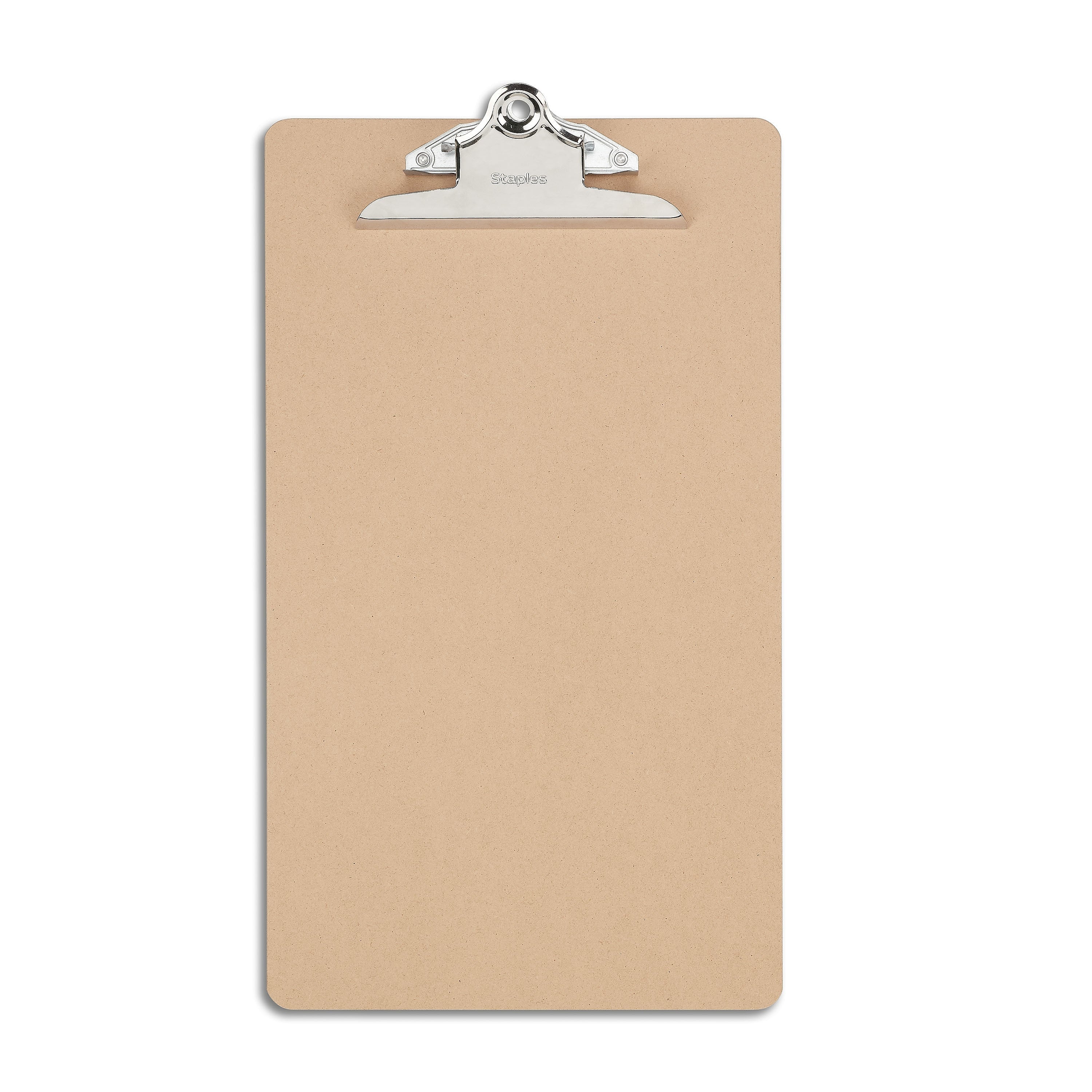 Staples Hardboard Clipboard, Legal Size, Brown