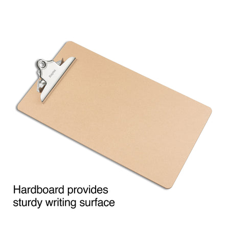Staples Hardboard Clipboard, Legal Size, Brown