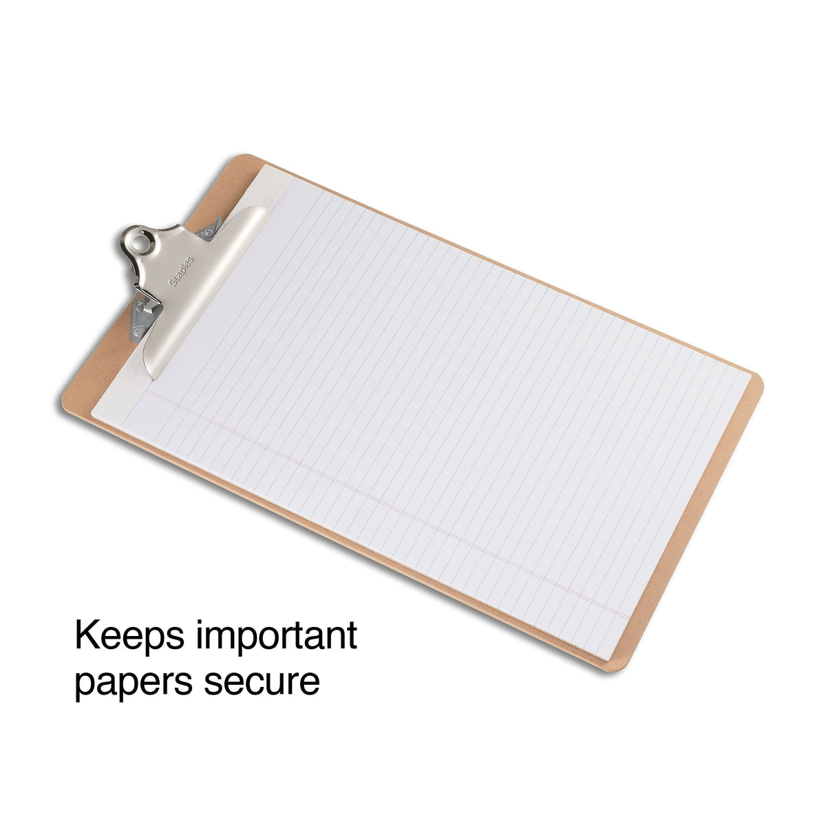 Staples Hardboard Clipboard, Legal Size, Brown