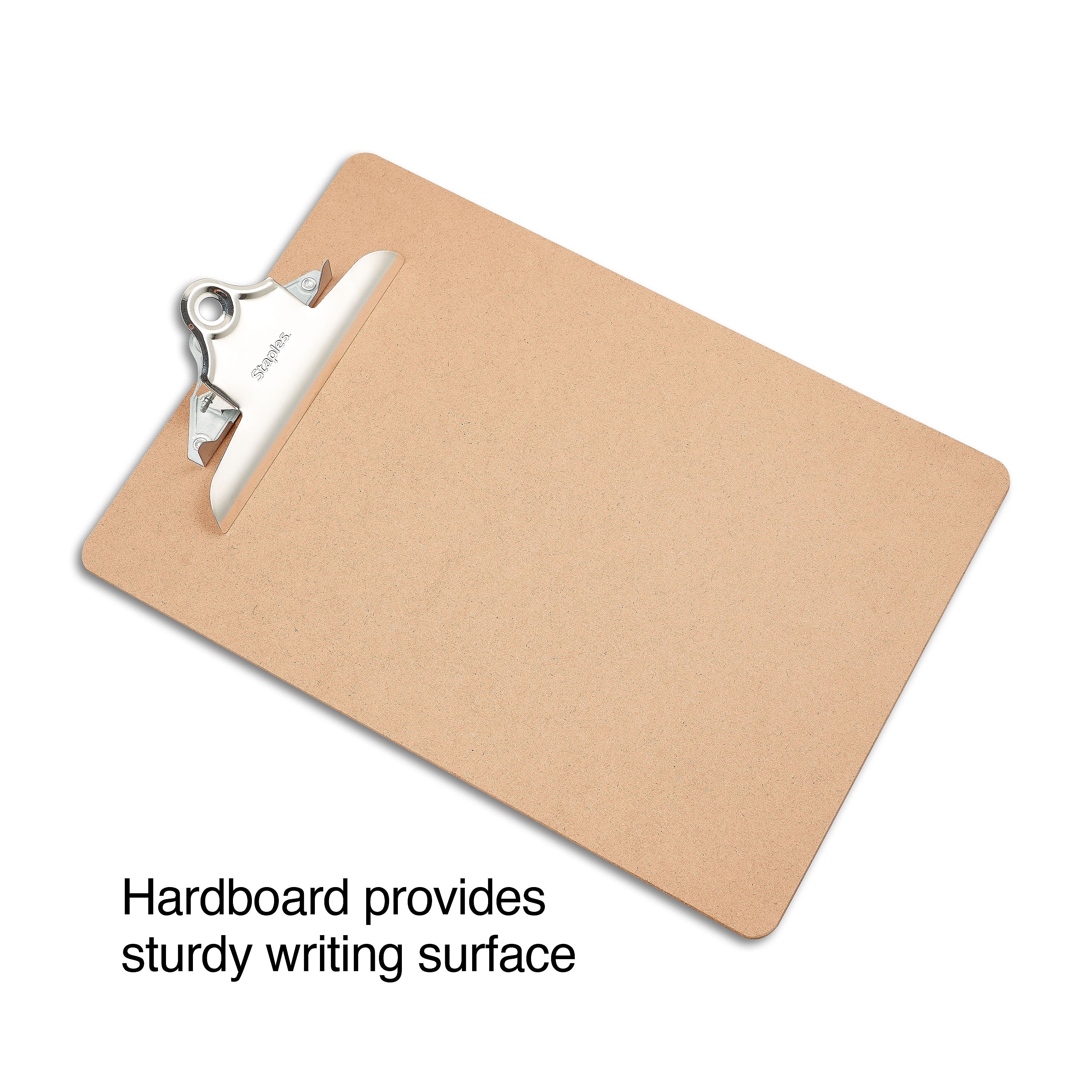 Staples Hardboard Clipboard, Letter, Brown