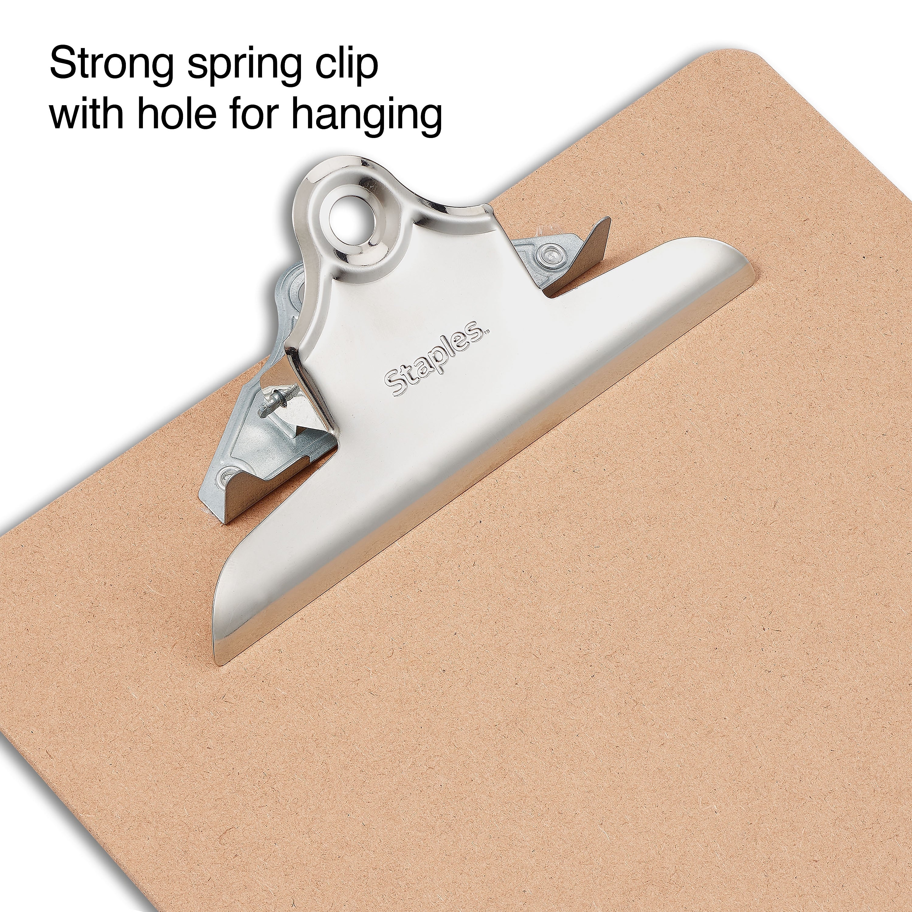 Staples Hardboard Clipboard, Letter, Brown