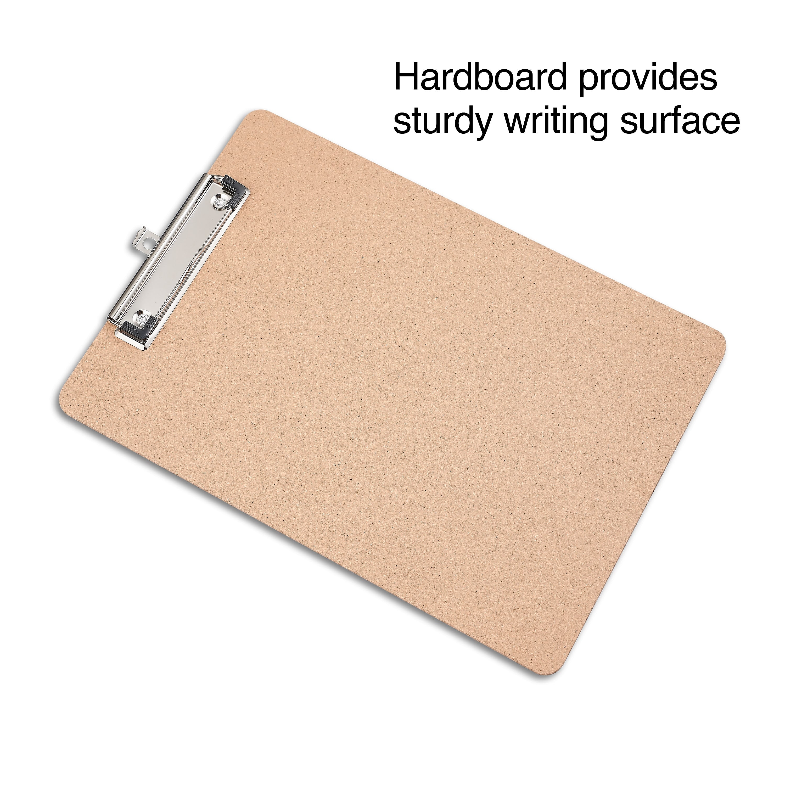 Staples Hardboard Clipboard, Letter Size, Brown