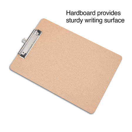 Staples Hardboard Clipboard, Letter Size, Brown