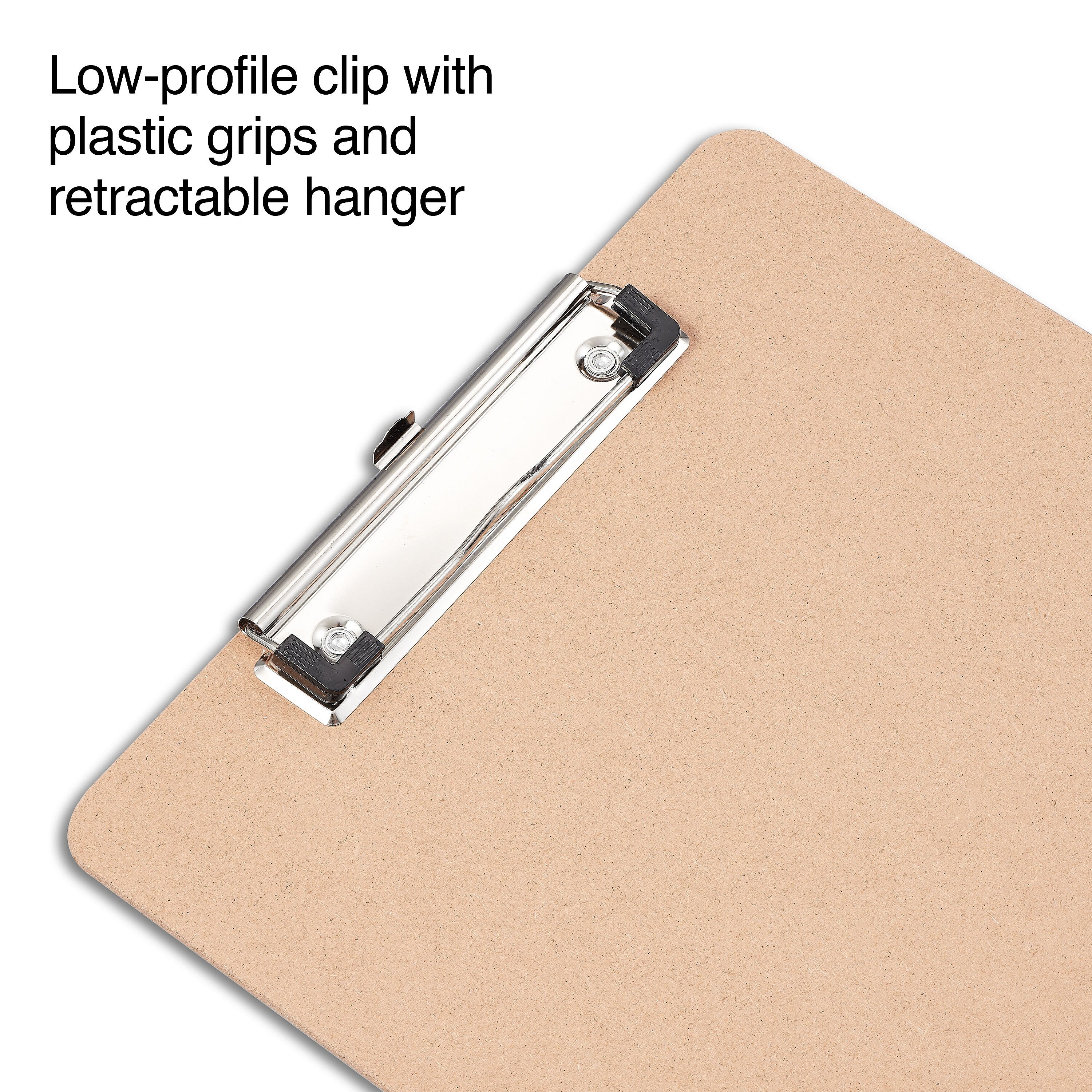 Staples Hardboard Clipboard, Letter Size, Brown