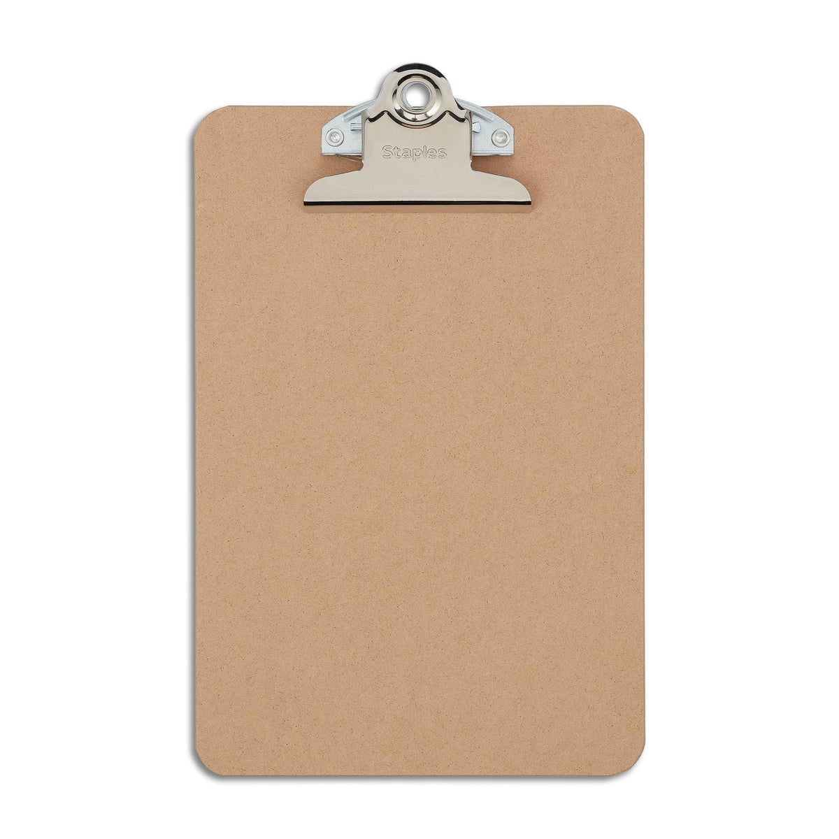 Staples Hardboard Clipboard, Memo Size, Brown