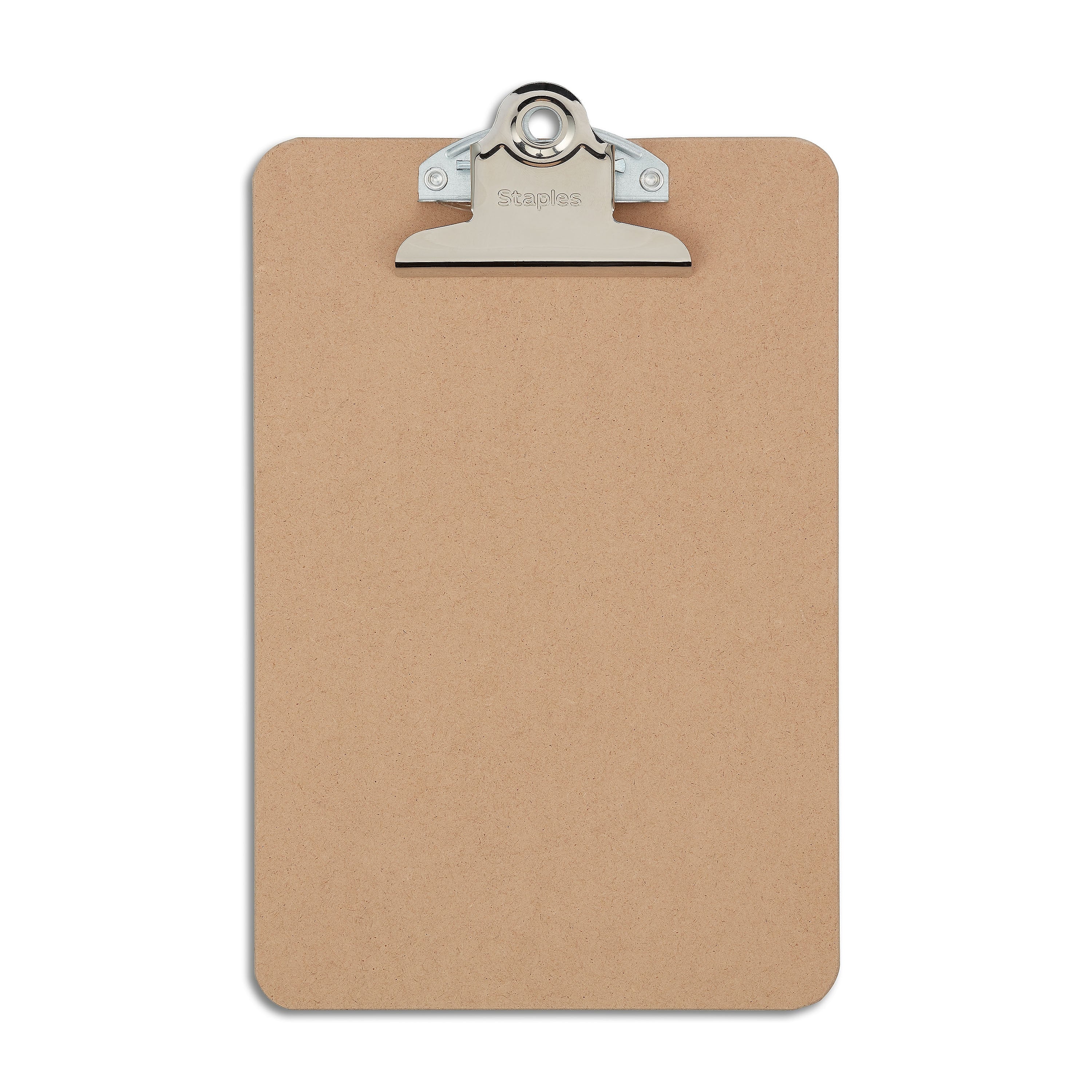 Staples Hardboard Clipboard, Memo Size, Brown