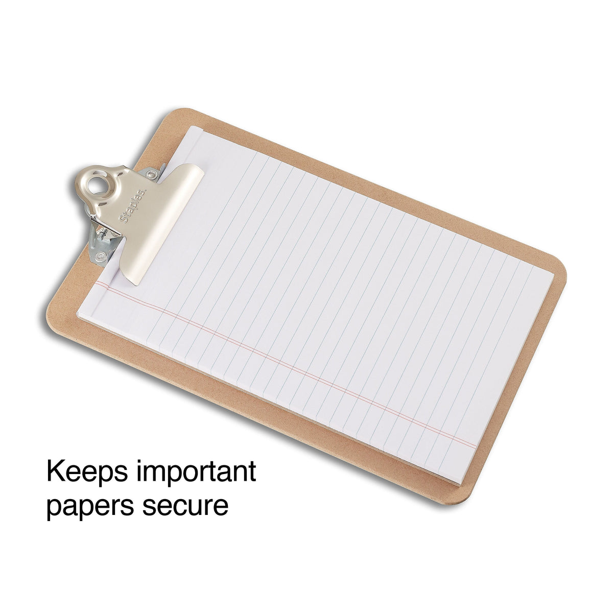 Staples Hardboard Clipboard, Memo Size, Brown