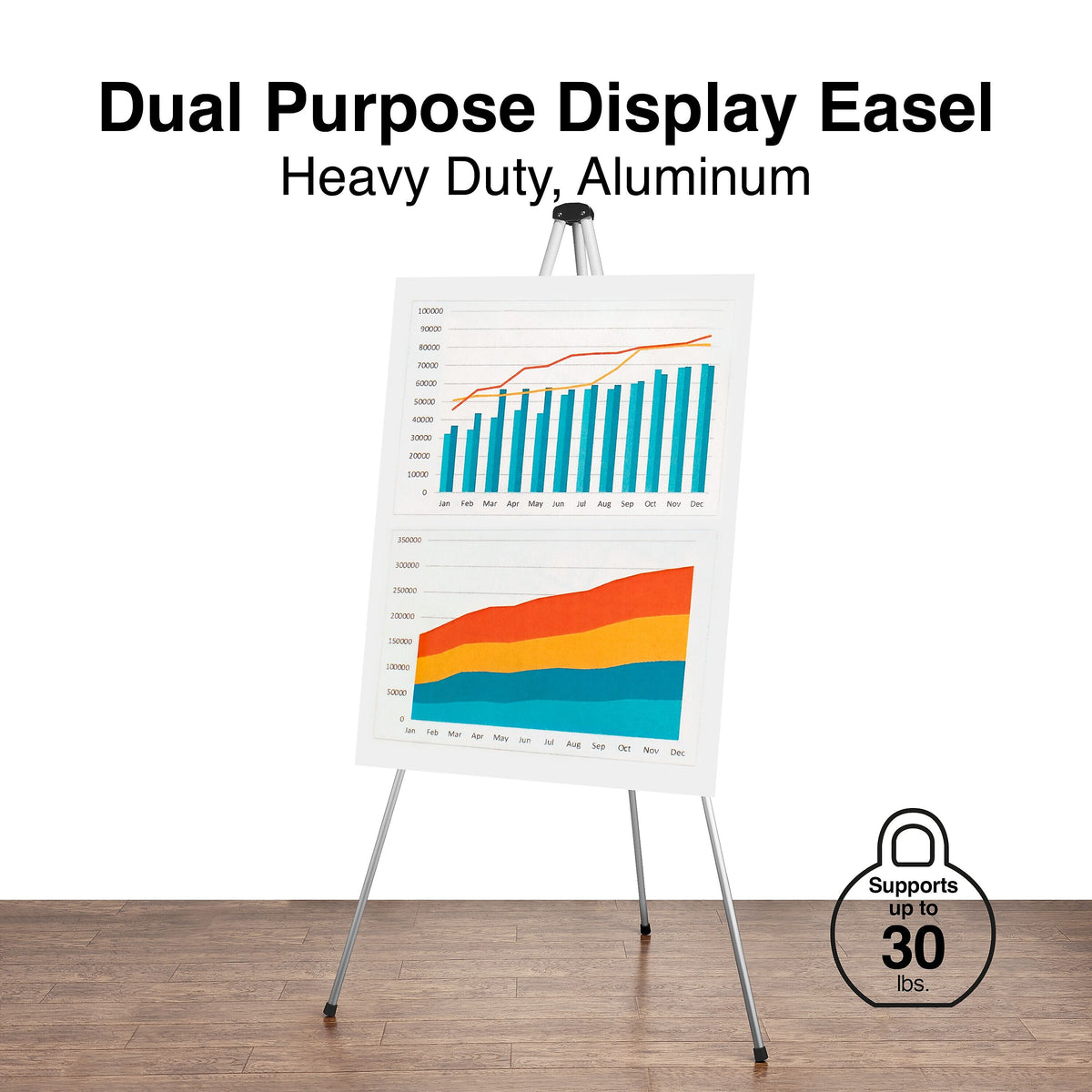 Staples HD Flipchart/Easel, Aluminum