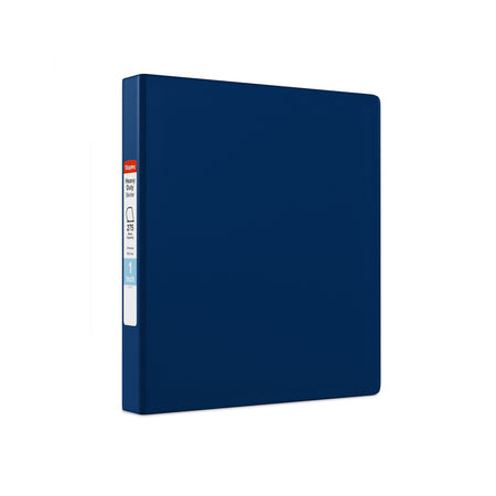 Staples Heavy Duty 1" 3-Ring Non-View Binder, D-Ring, Blue