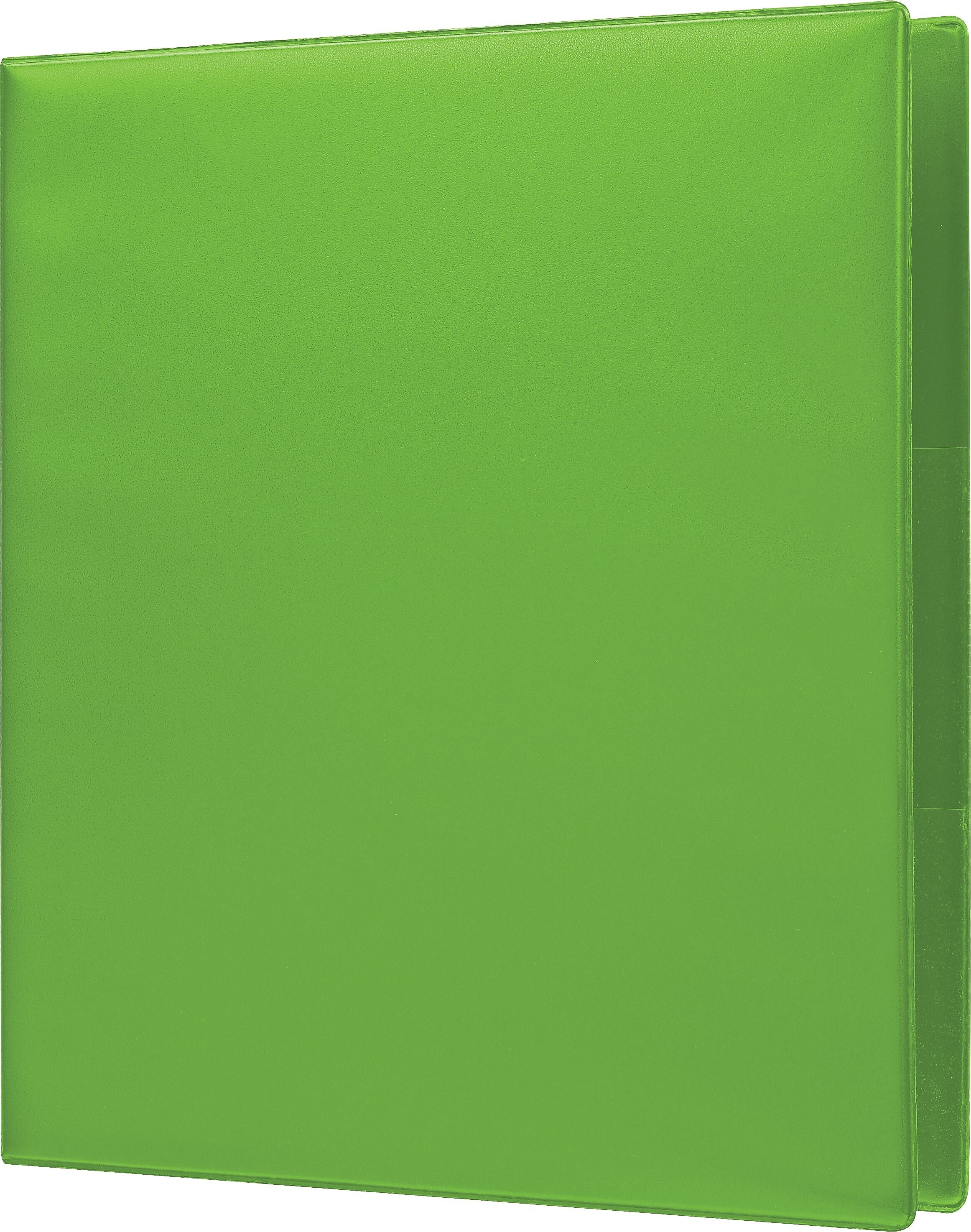 Staples Heavy Duty 1" 3-Ring Non-View Binder, D-Ring, Chartreuse