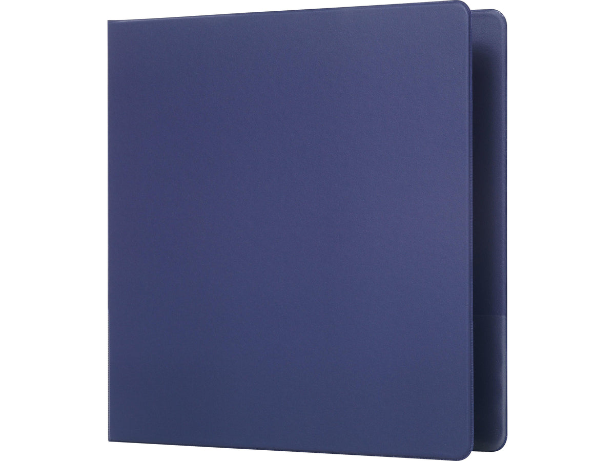 Staples Heavy Duty 1.5" 3-Ring Non-View Binder With Label Holder, D-Ring, Blue