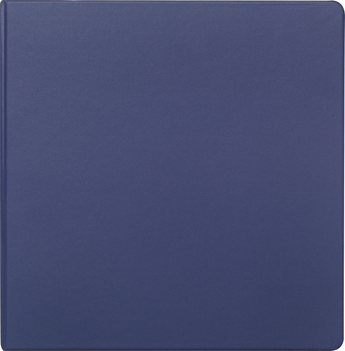 Staples Heavy Duty 2" 3-Ring Non-View Binder With Label Holder, D-Ring, Blue