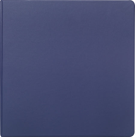 Staples Heavy Duty 2" 3-Ring Non-View Binder With Label Holder, D-Ring, Blue