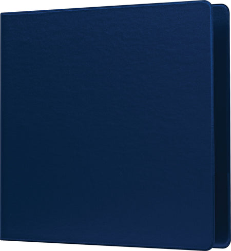 Staples Heavy Duty 2" 3-Ring Non-View Binder With Label Holder, D-Ring, Blue