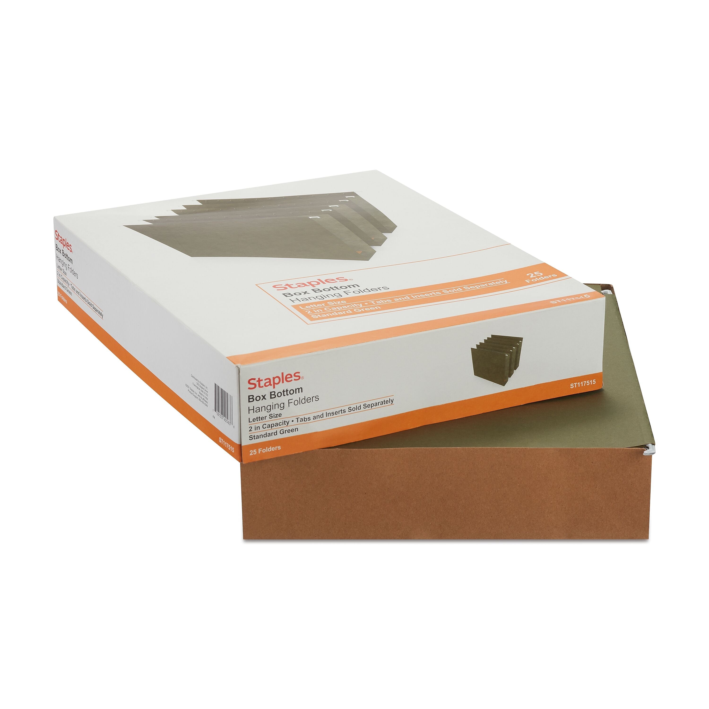 Staples Heavy Duty Box-Bottom Hanging File Folders, 2