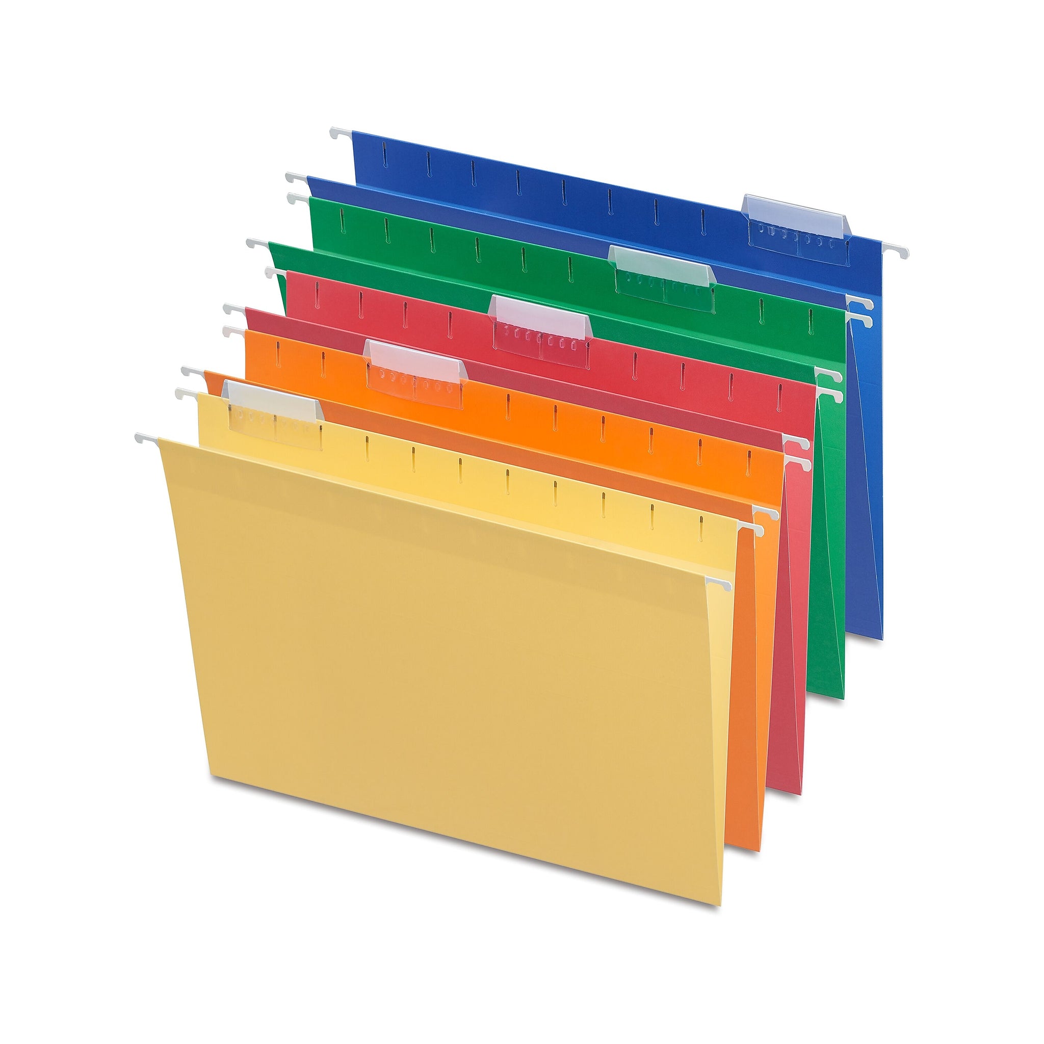 Staples® Heavy Duty Bright Colored Hanging File Folders, 1/5-Cut Tab, Letter Size, Assorted Colors, 25/Box