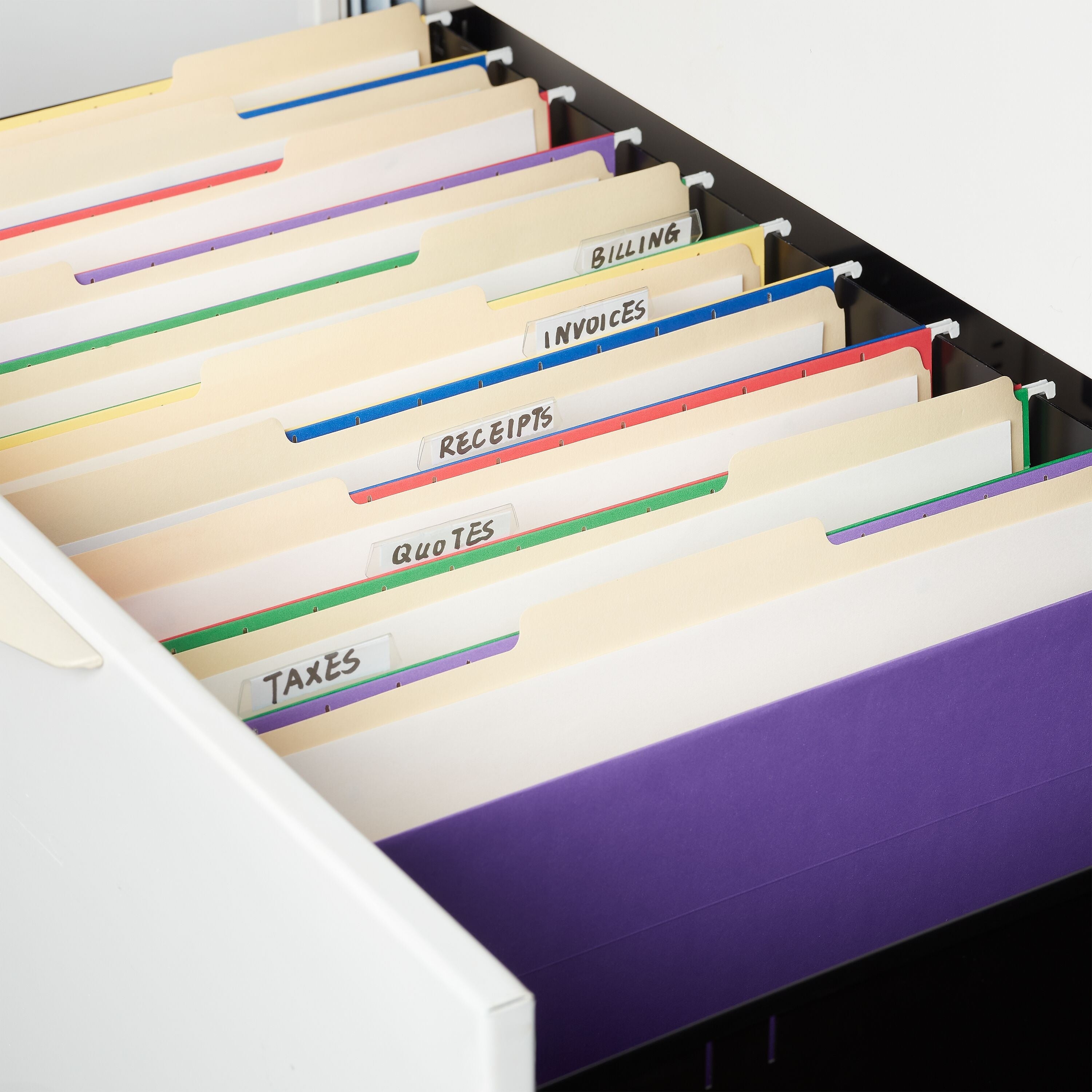 Staples Heavy Duty Hanging File Folders, 1/5-Cut Tab, Legal Size, Assorted Colors, 25/Box