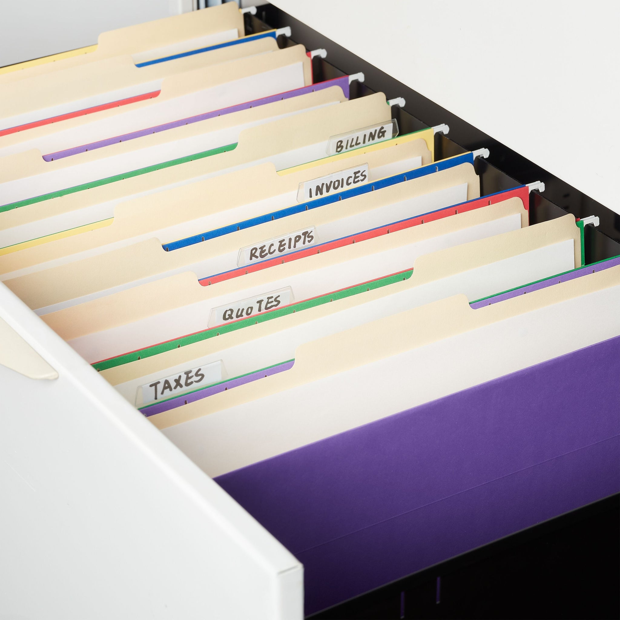 Staples Heavy Duty Hanging File Folders, 1/5-Cut Tab, Legal Size, Assorted Colors, 25/Box