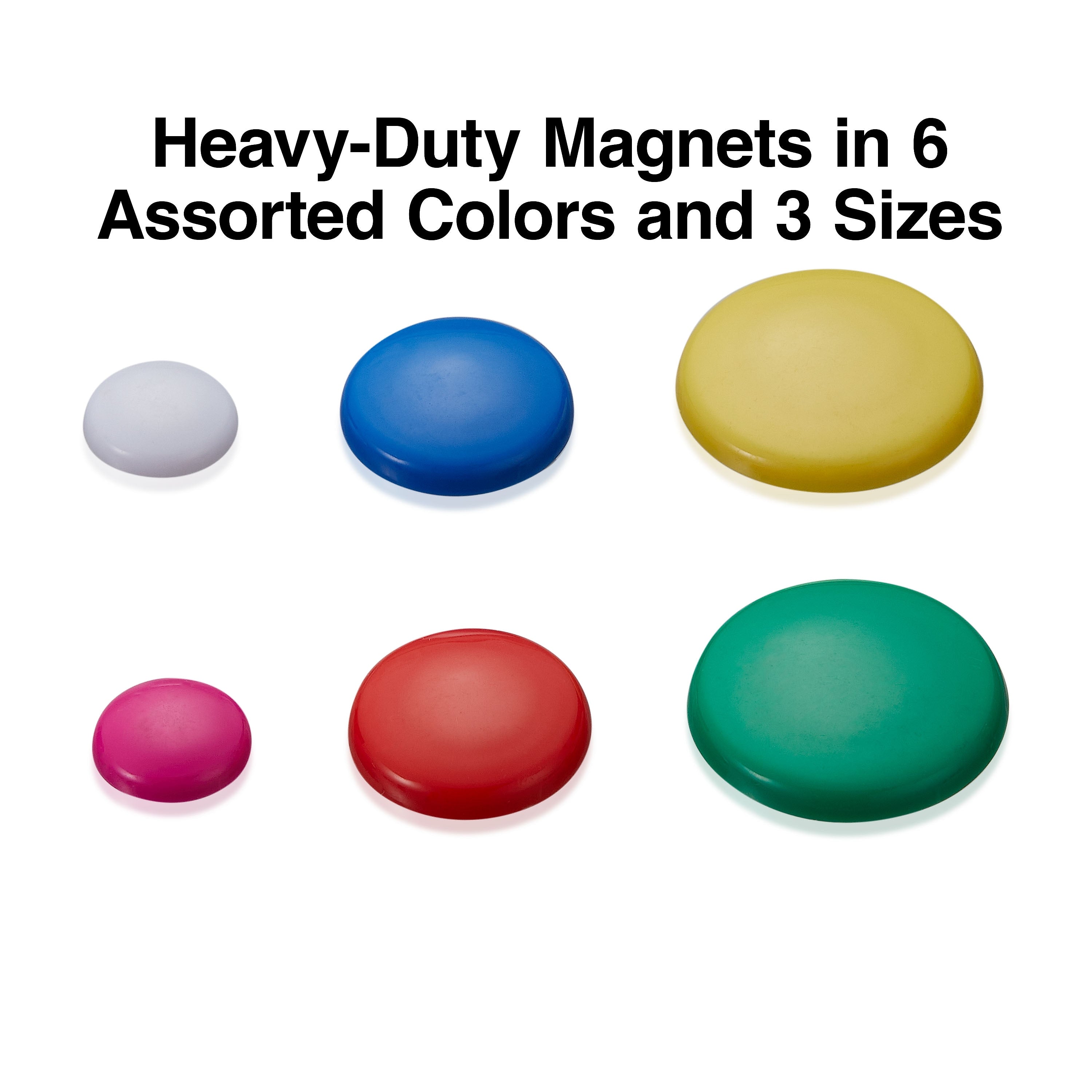 Staples Heavy Duty Magnets, Assorted Colors, 30/Pack