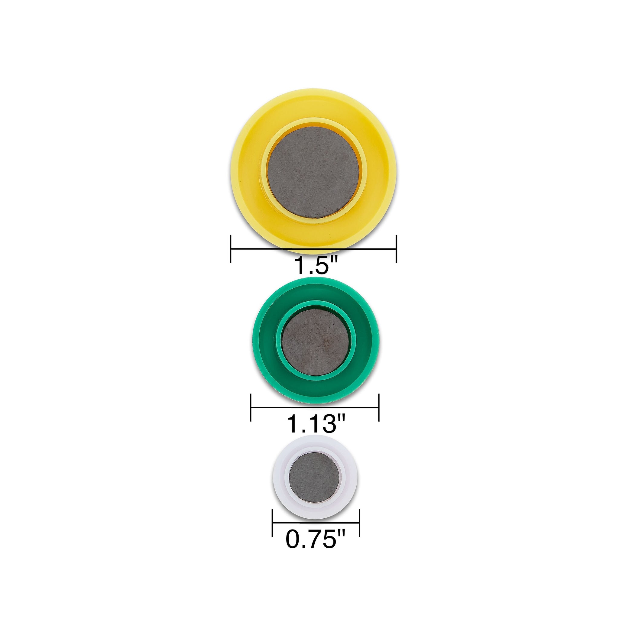 Staples Heavy Duty Magnets, Assorted Colors, 30/Pack