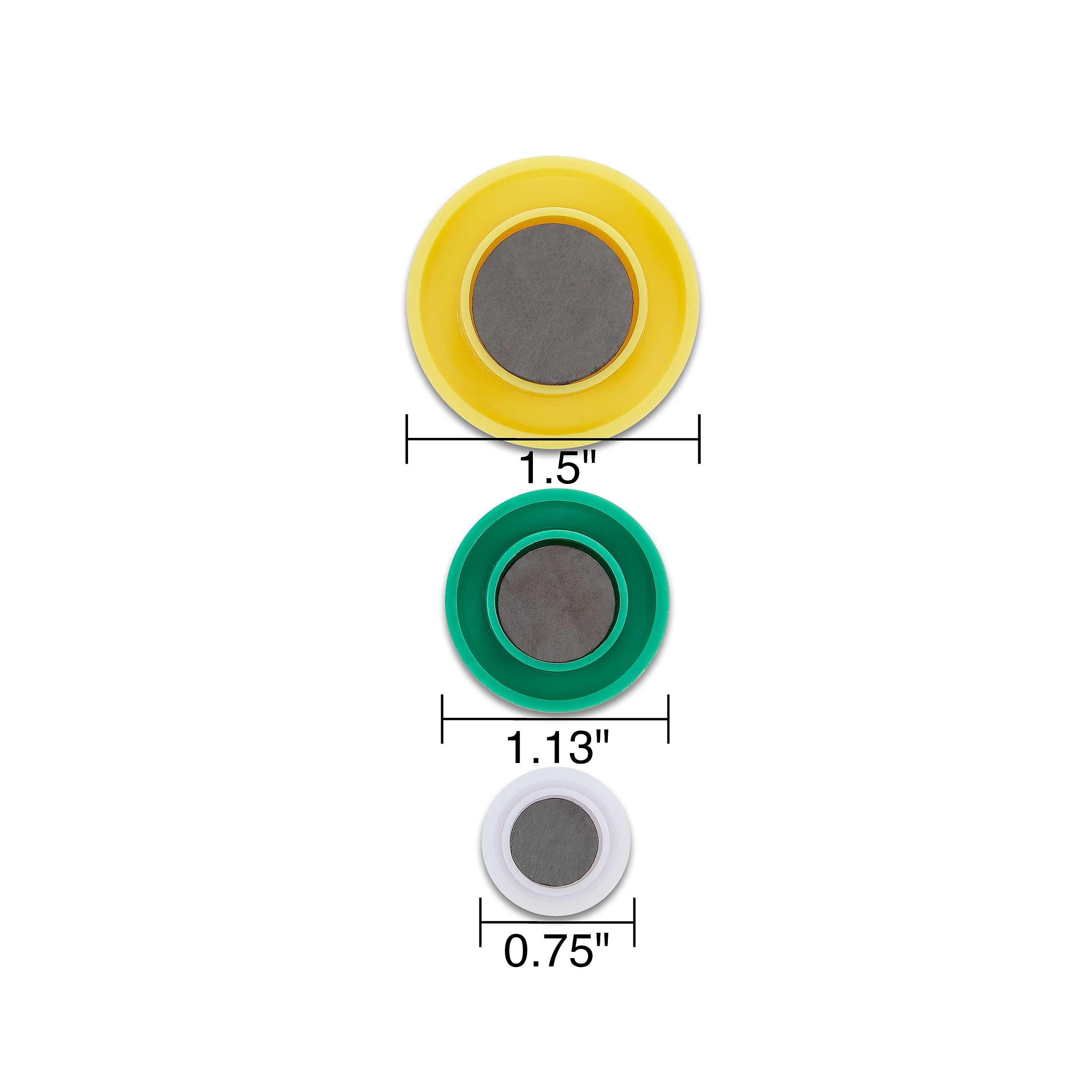 Staples Heavy Duty Magnets, Assorted Colors, 30/Pack