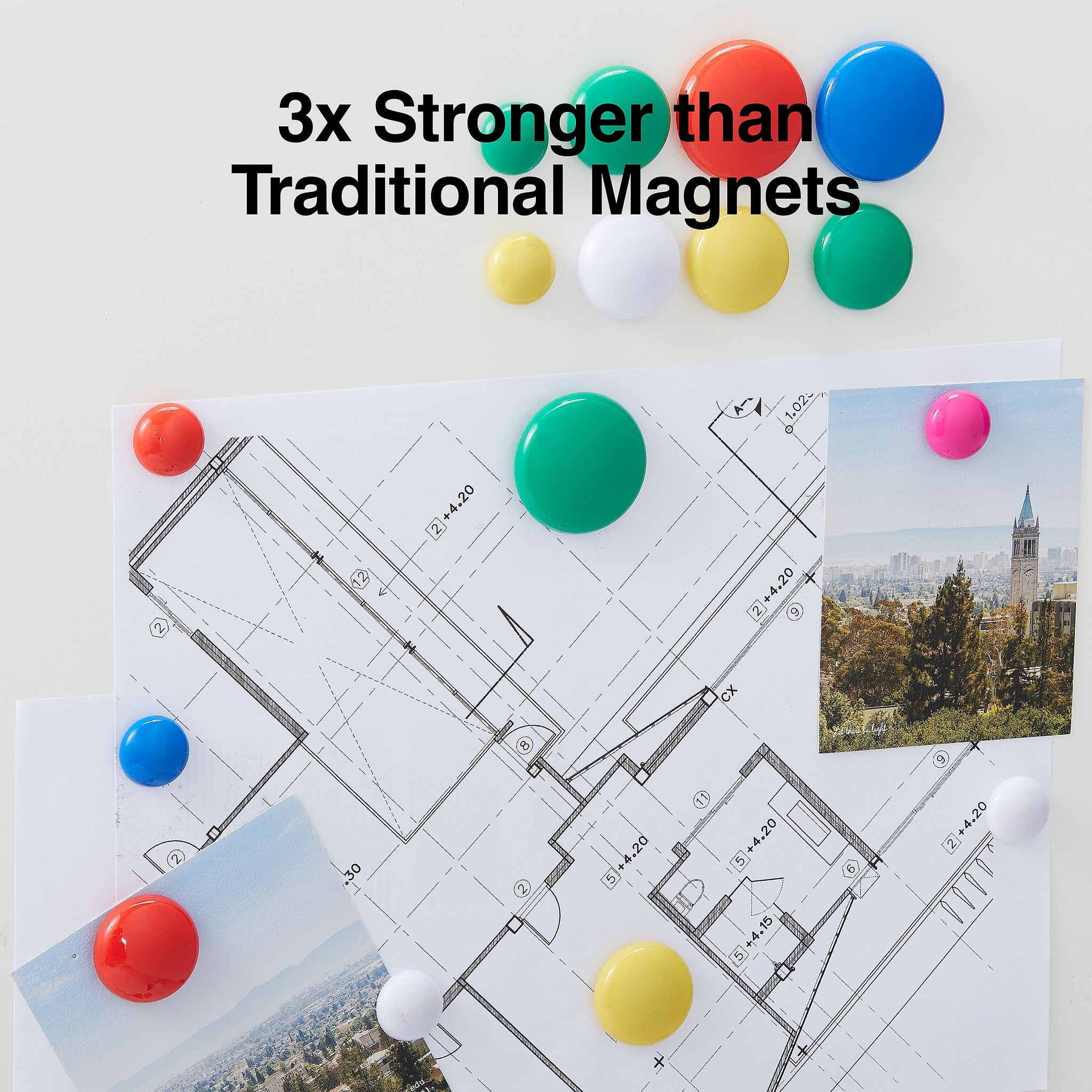 Staples Heavy Duty Magnets, Assorted Colors, 30/Pack