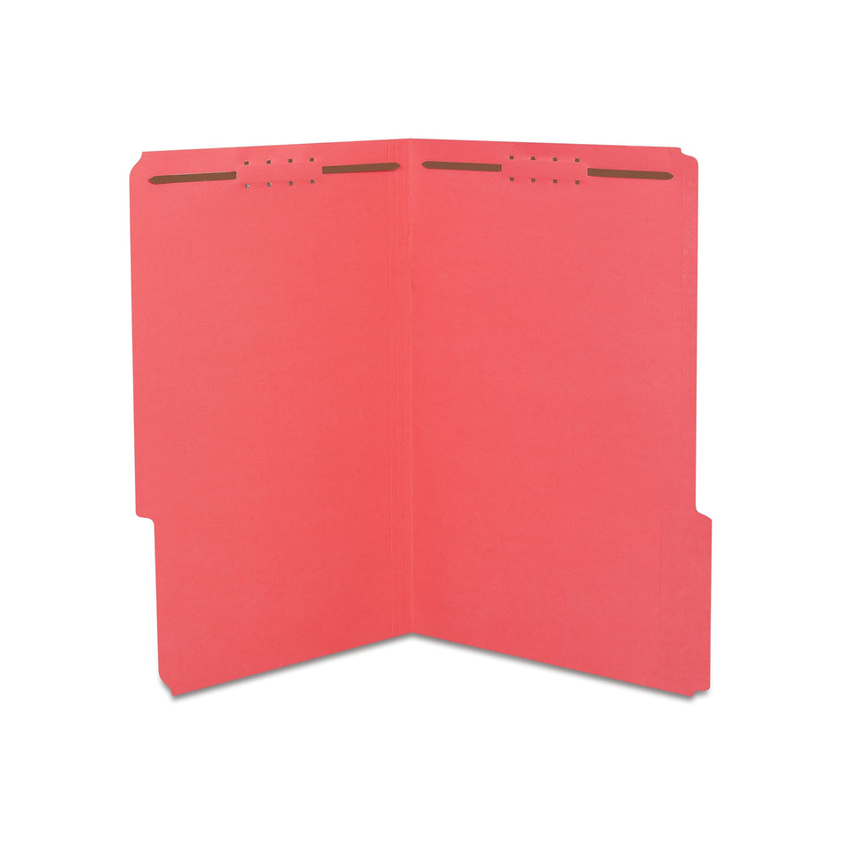 Staples® Heavy Duty Reinforced Classification Folder, 2" Expansion, Legal Size, Red, 50/Box