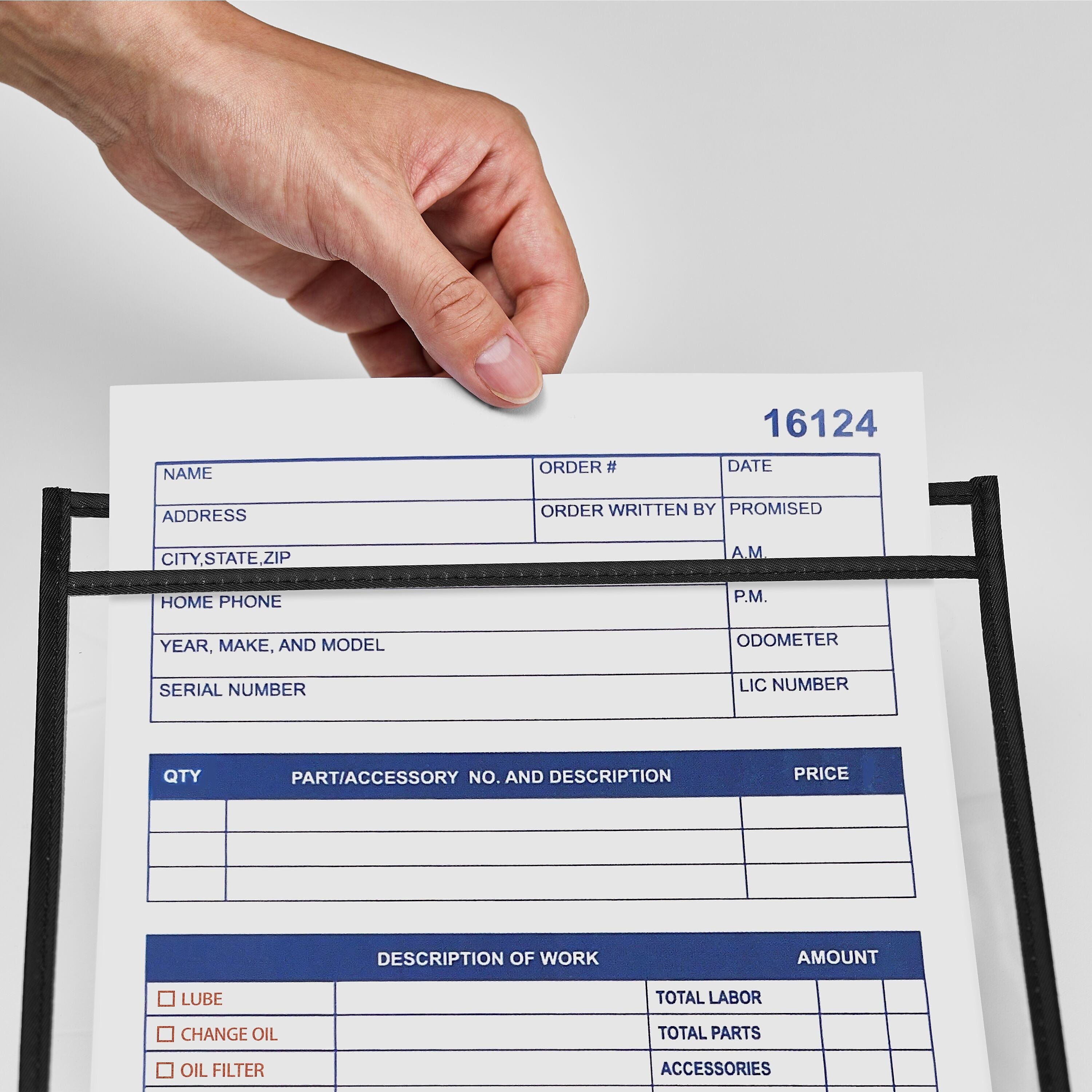 Staples Heavy Duty Stitched Job Ticket Holder, 9