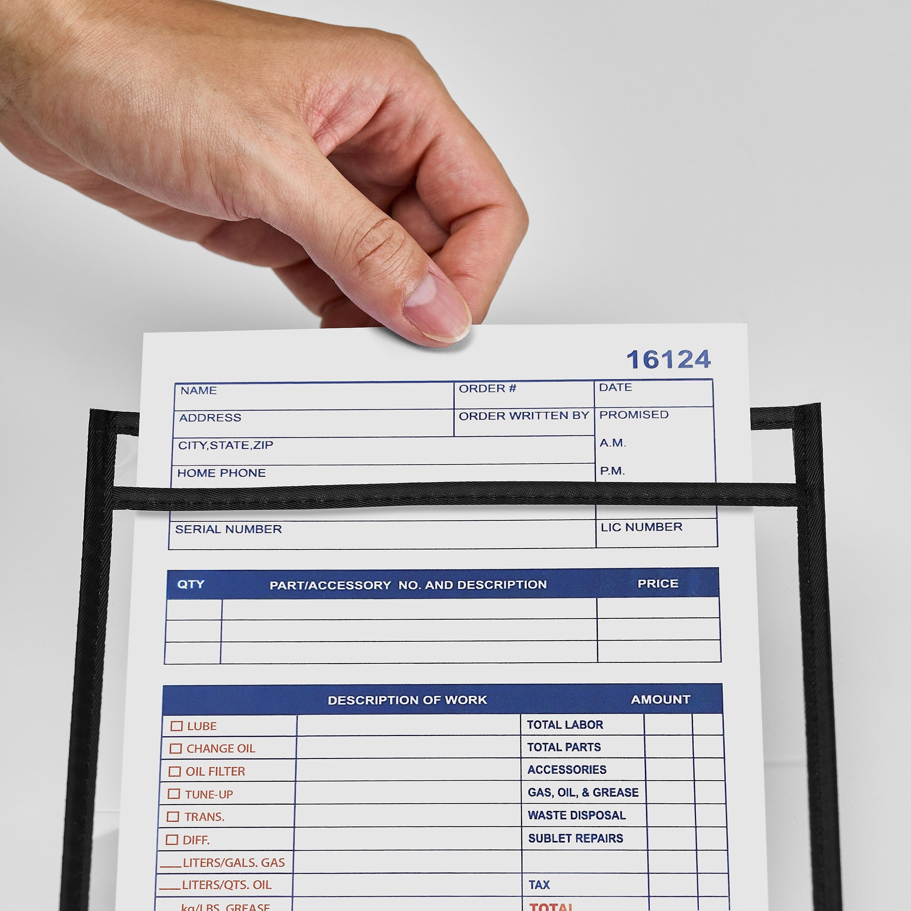 Staples Heavy Weight Stitched Job Ticket Holder, 6