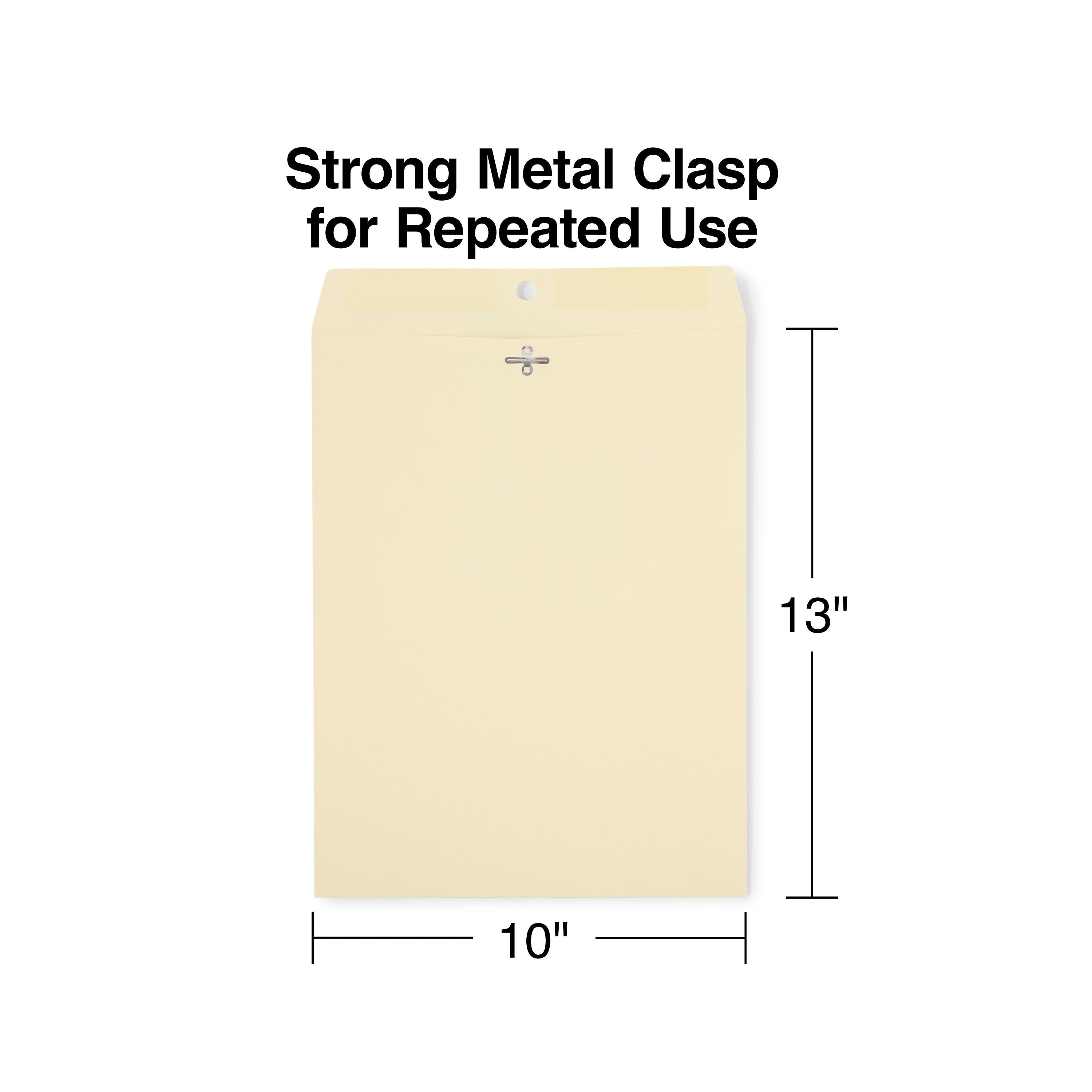 Staples Heavyweight Clasp & Moistenable Glue Catalog Envelopes, 10